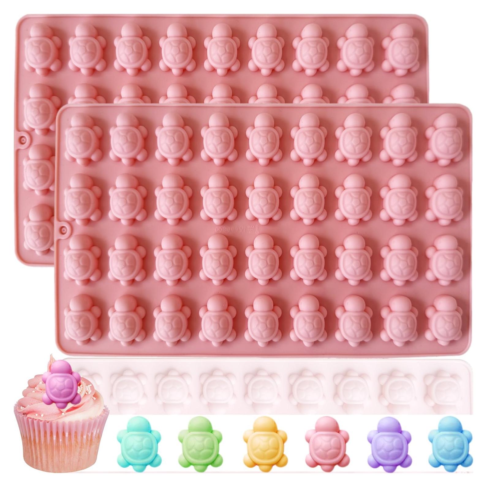 Moldes de Silicona Tortuga Rosa XBYzuzi - 72 Cavidades