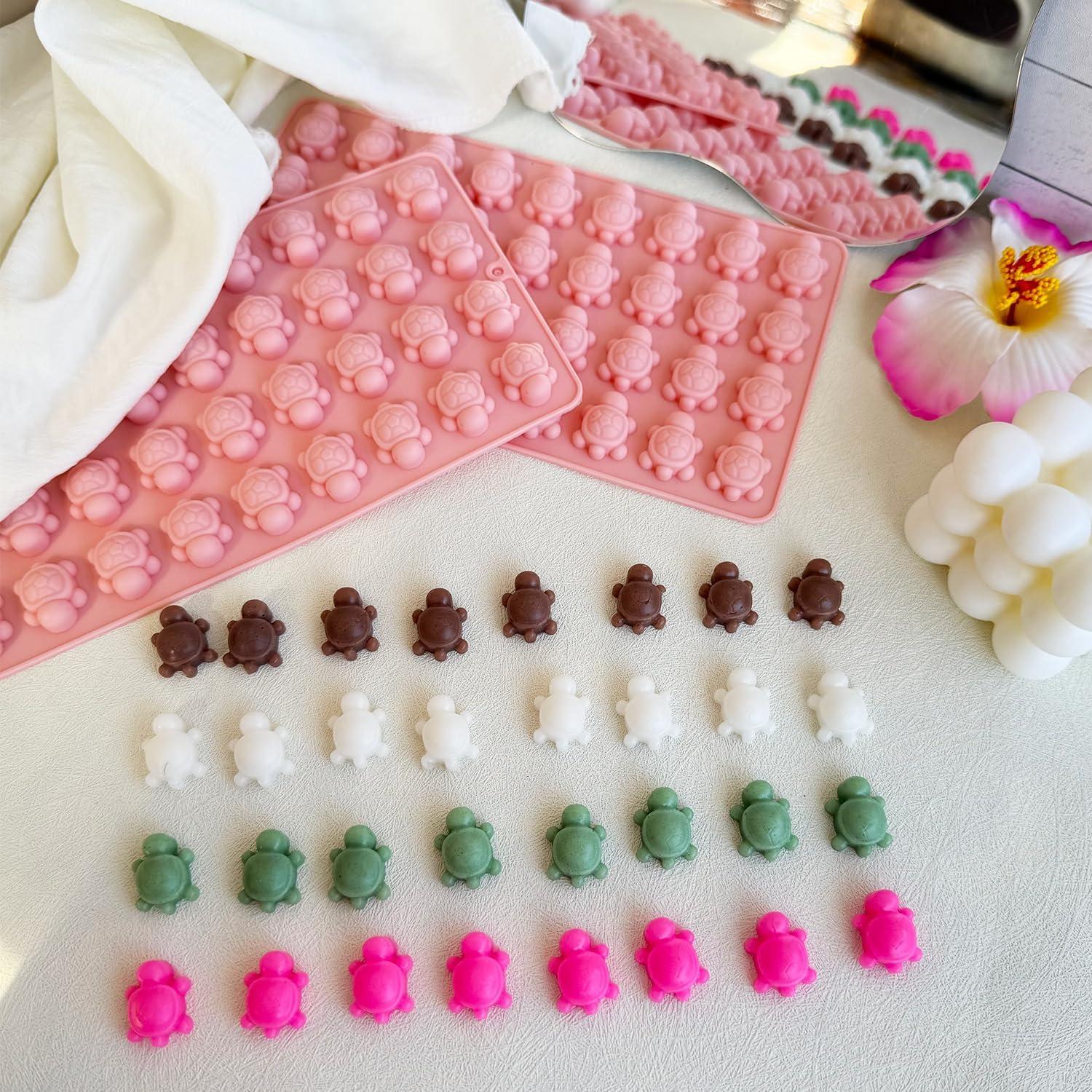 Moldes de Silicona Tortuga Rosa XBYzuzi - 72 Cavidades