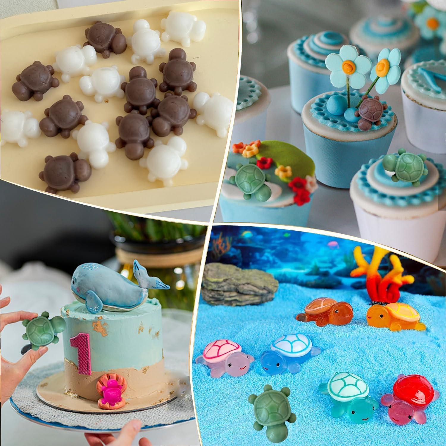 Moldes de Silicona Tortuga Rosa XBYzuzi - 72 Cavidades