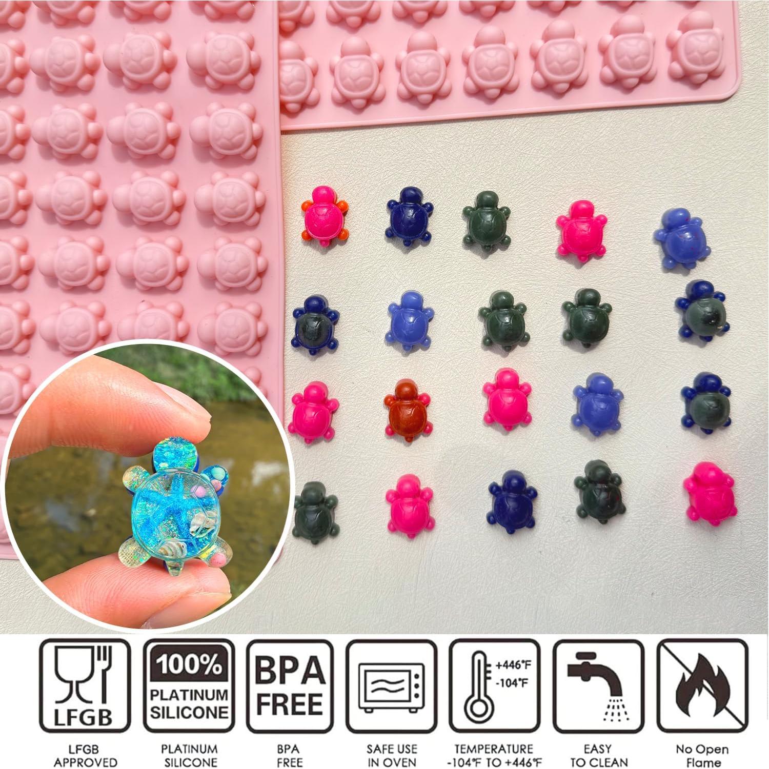 Moldes de Silicona Tortuga Rosa XBYzuzi - 72 Cavidades