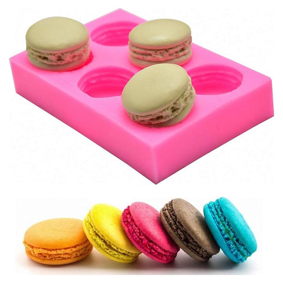 Molde de Silicona para Hamburguesa Macaron MoldFun 6 Cavidades