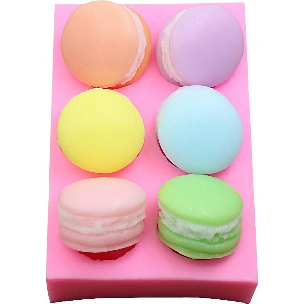 Molde de Silicona para Hamburguesa Macaron MoldFun 6 Cavidades