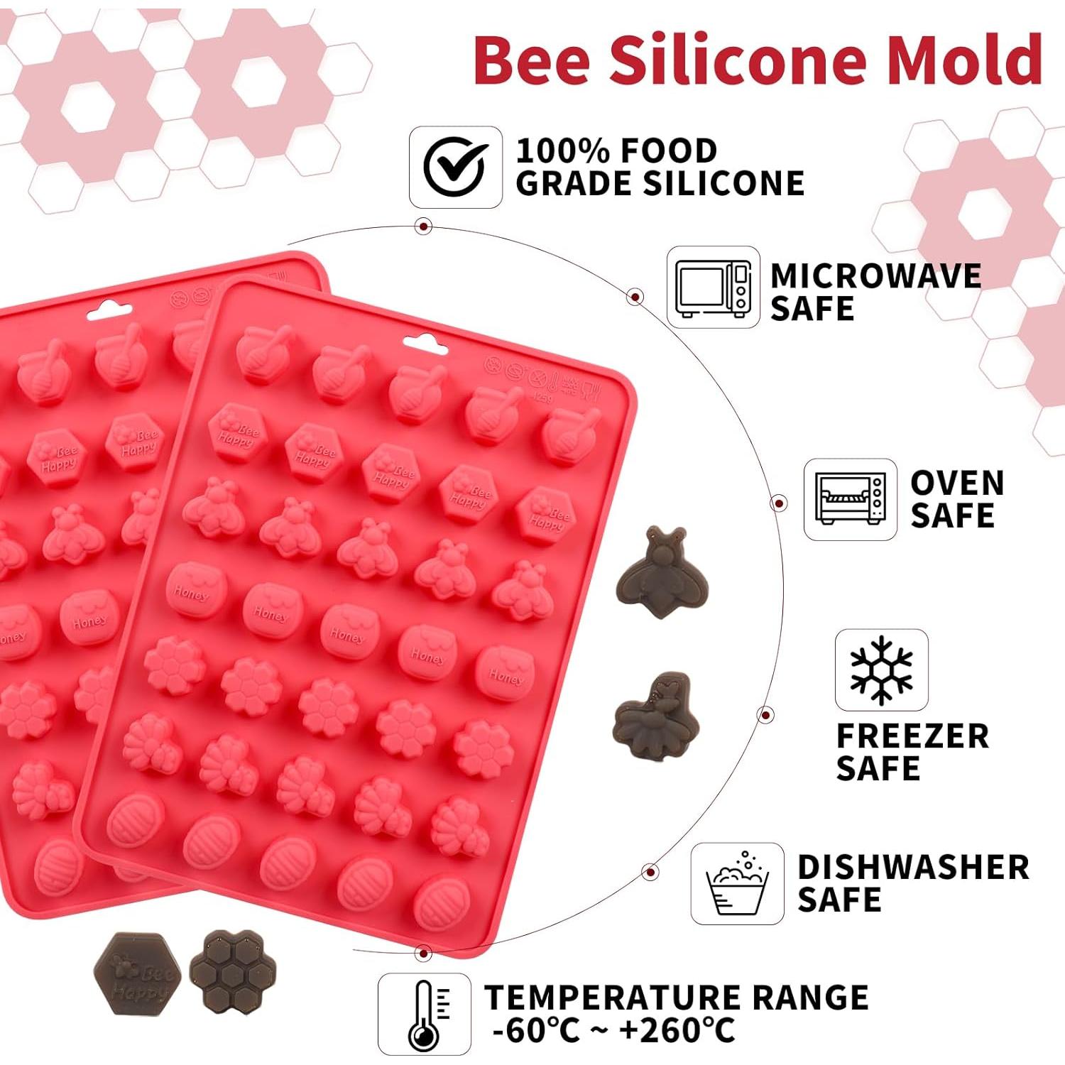 Molde de Silicona de Abeja Hewomate - 2 Piezas, 15x21cm