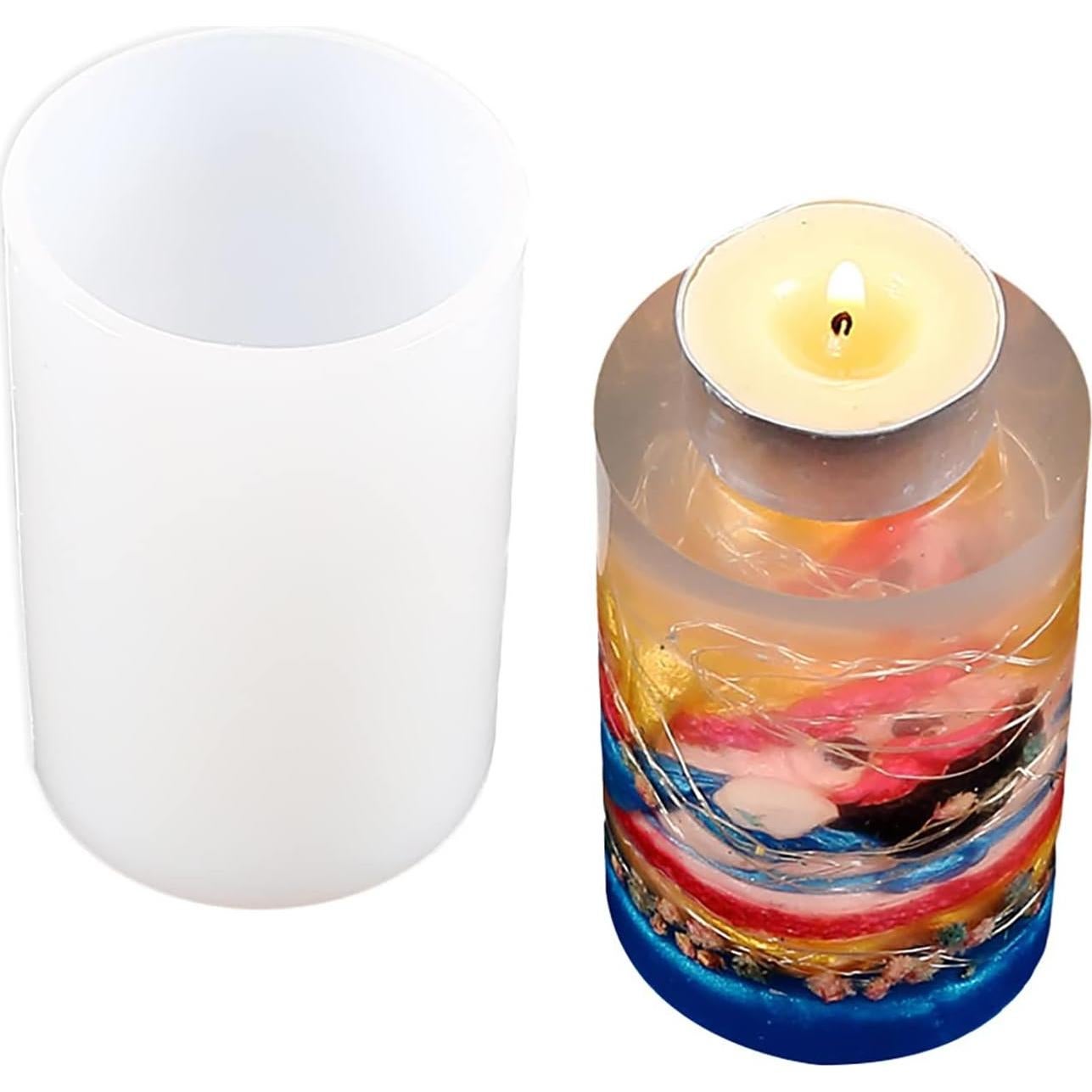 Moldes de Silicona ESEDAGE para Flores y Velas - 2 Piezas