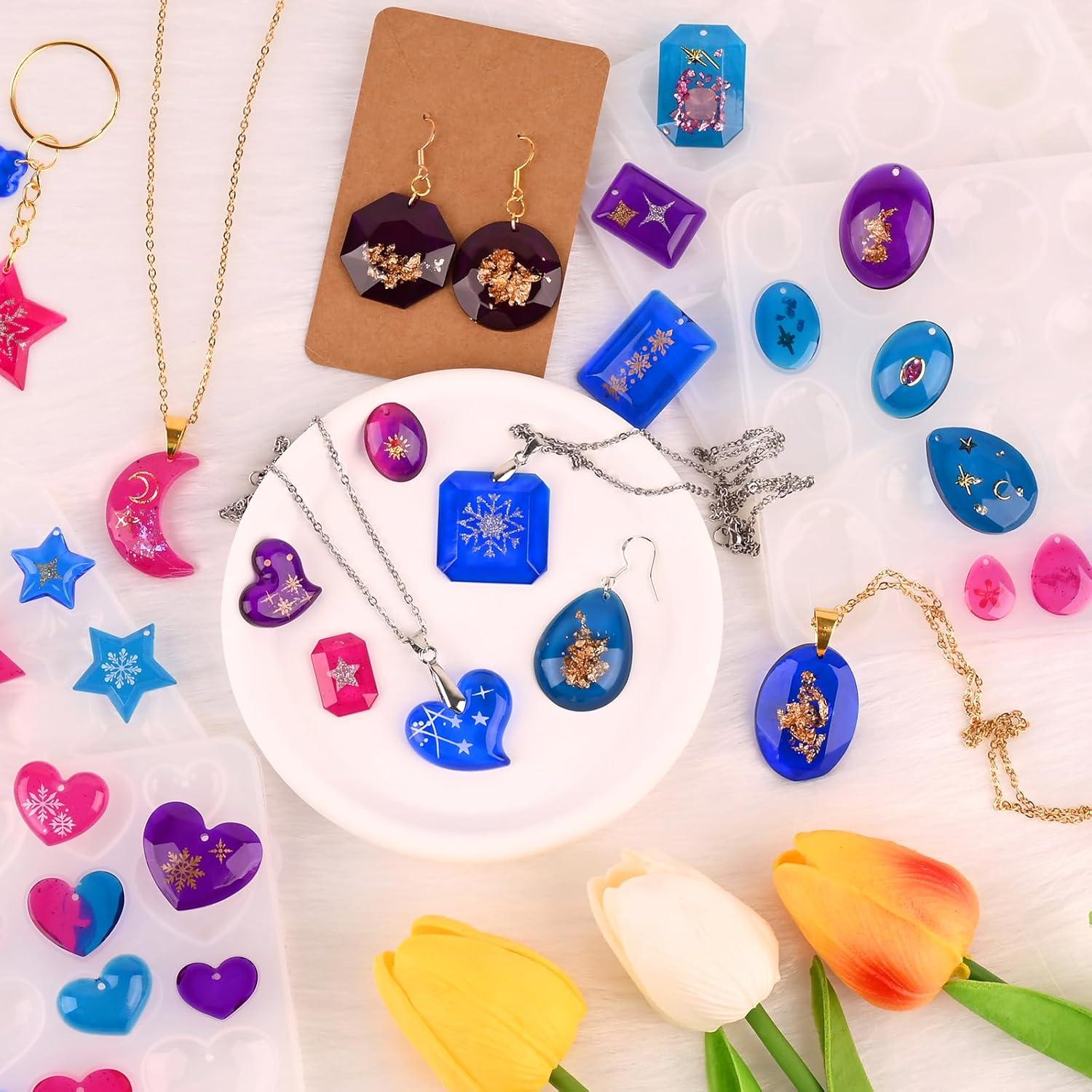 Molde de Silicona para Pendientes Actvty - 4 Piezas con Agujeros