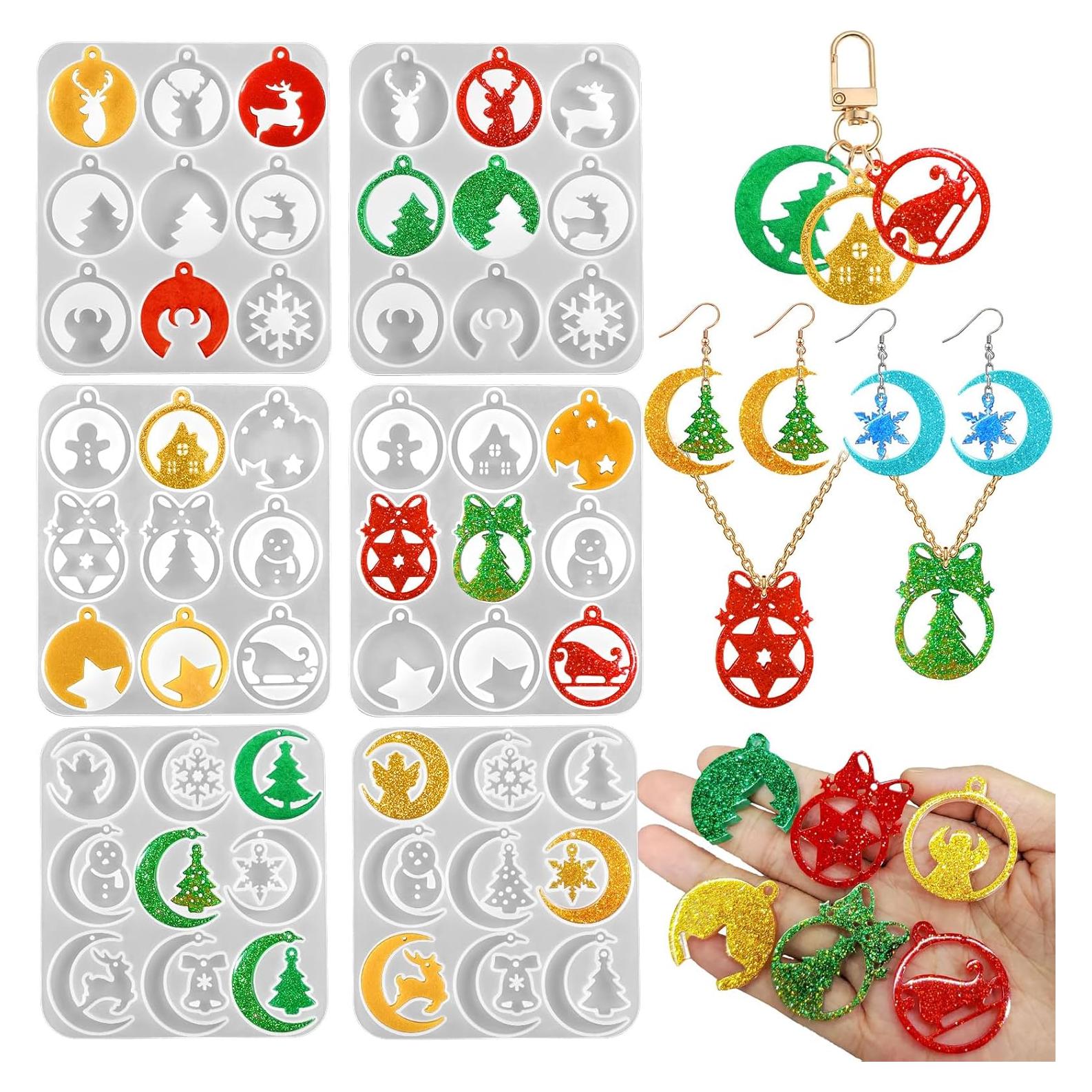 Juego de Moldes de Silicona ZQYSING para Pendientes de Navidad