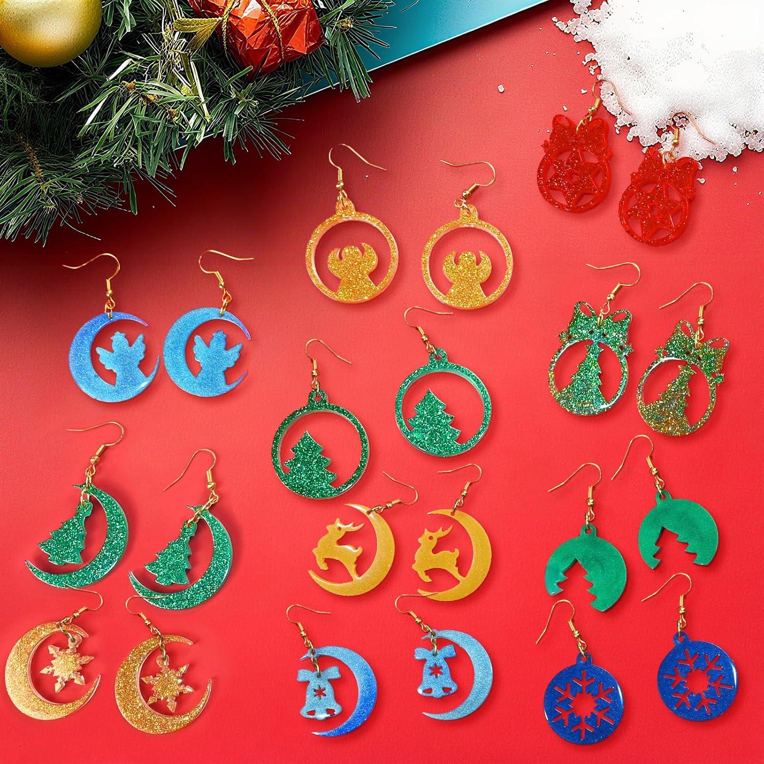 Juego de Moldes de Silicona ZQYSING para Pendientes de Navidad