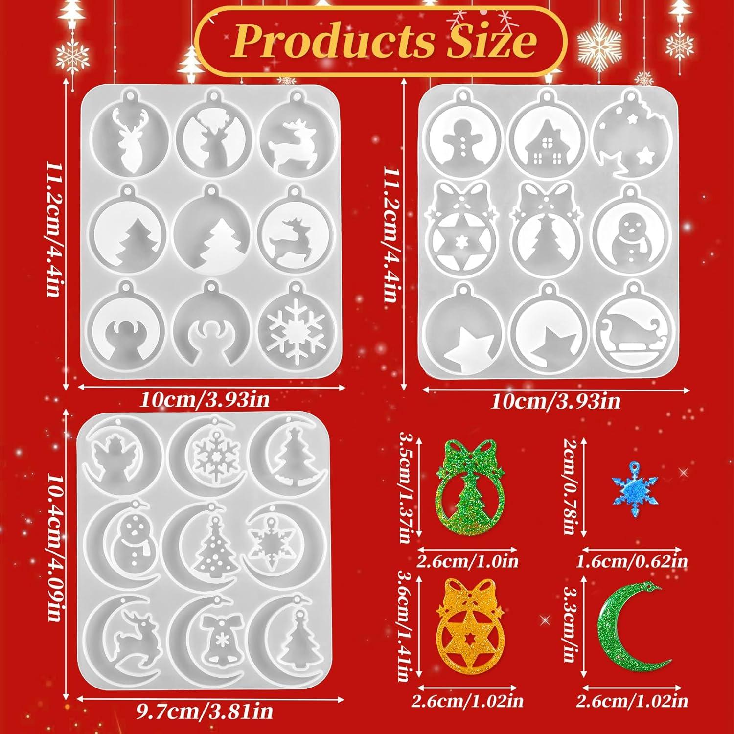 Juego de Moldes de Silicona ZQYSING para Pendientes de Navidad