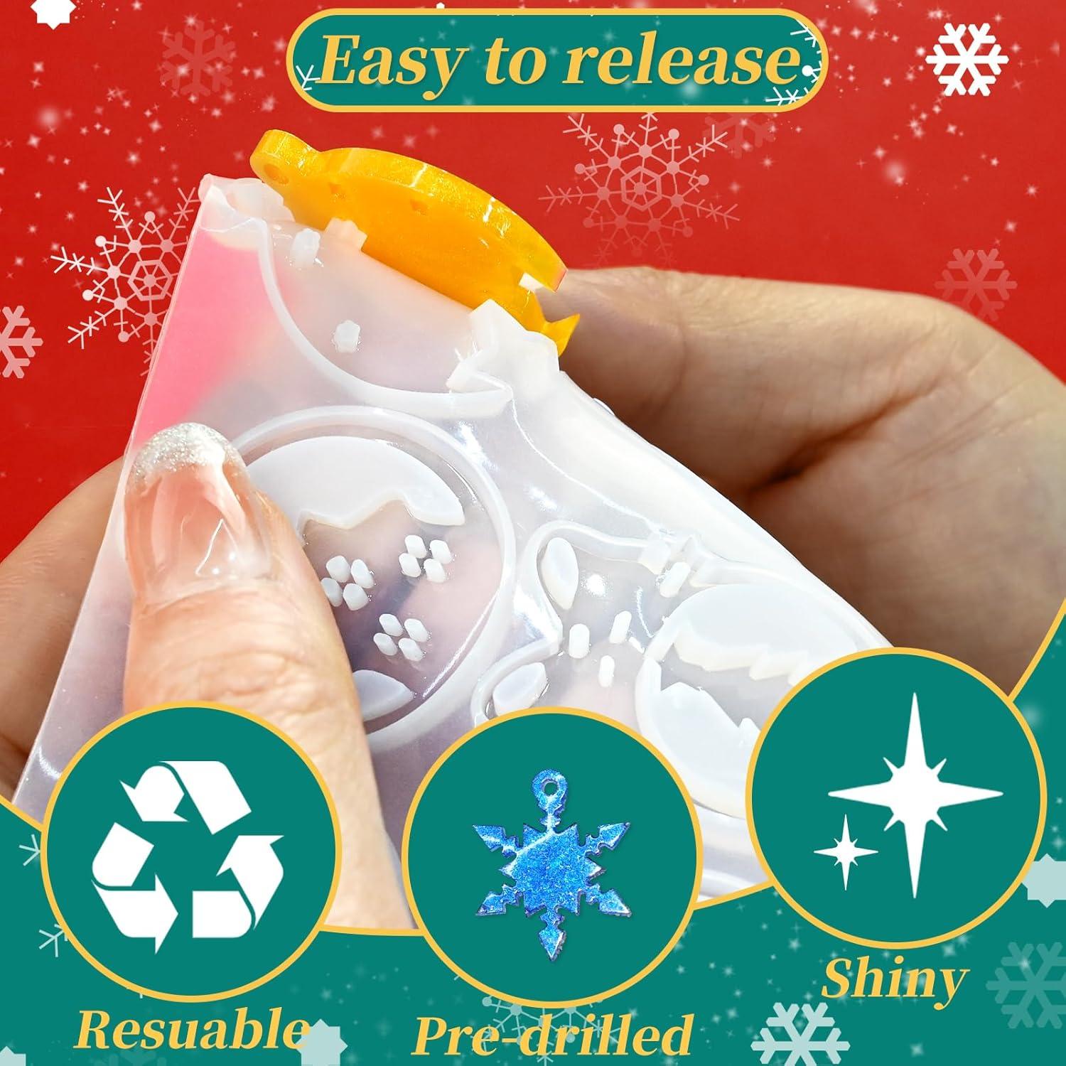 Juego de Moldes de Silicona ZQYSING para Pendientes de Navidad