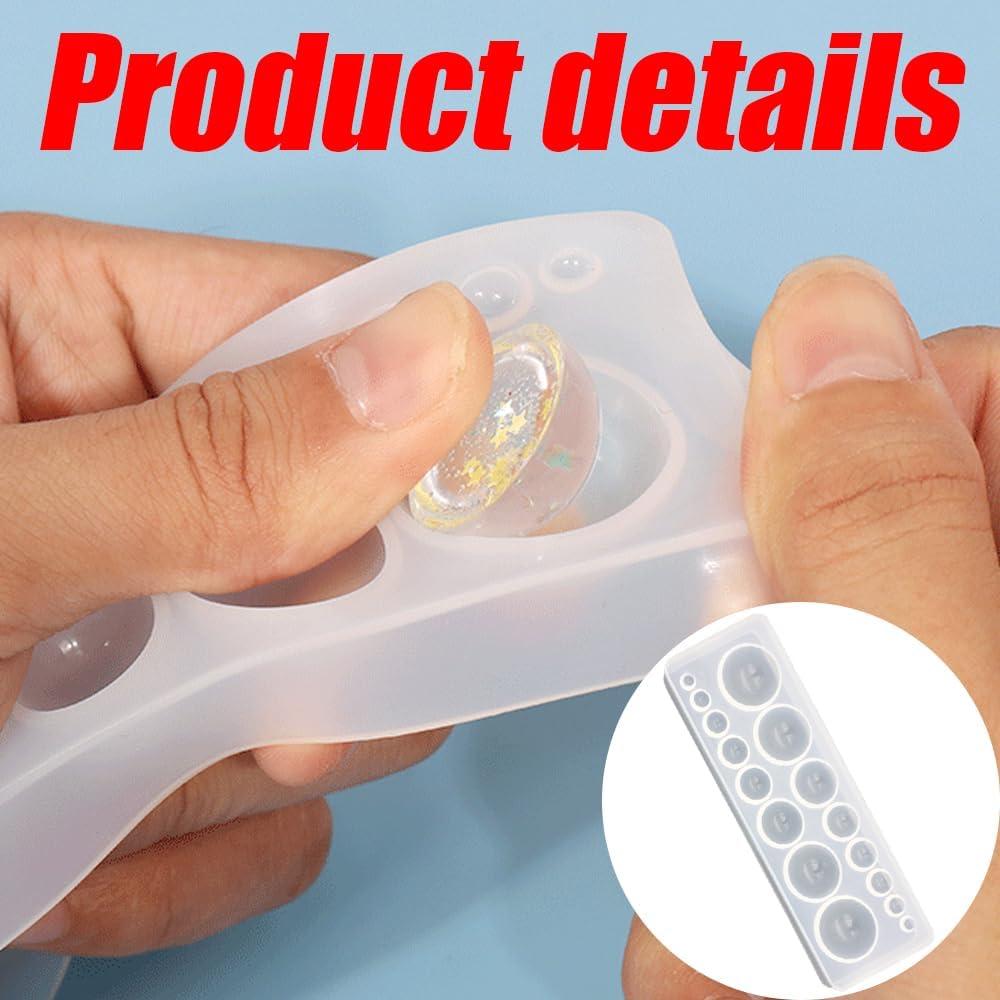 Molde de Silicona Redondo Wvapzwr para Joyería - 2 Piezas