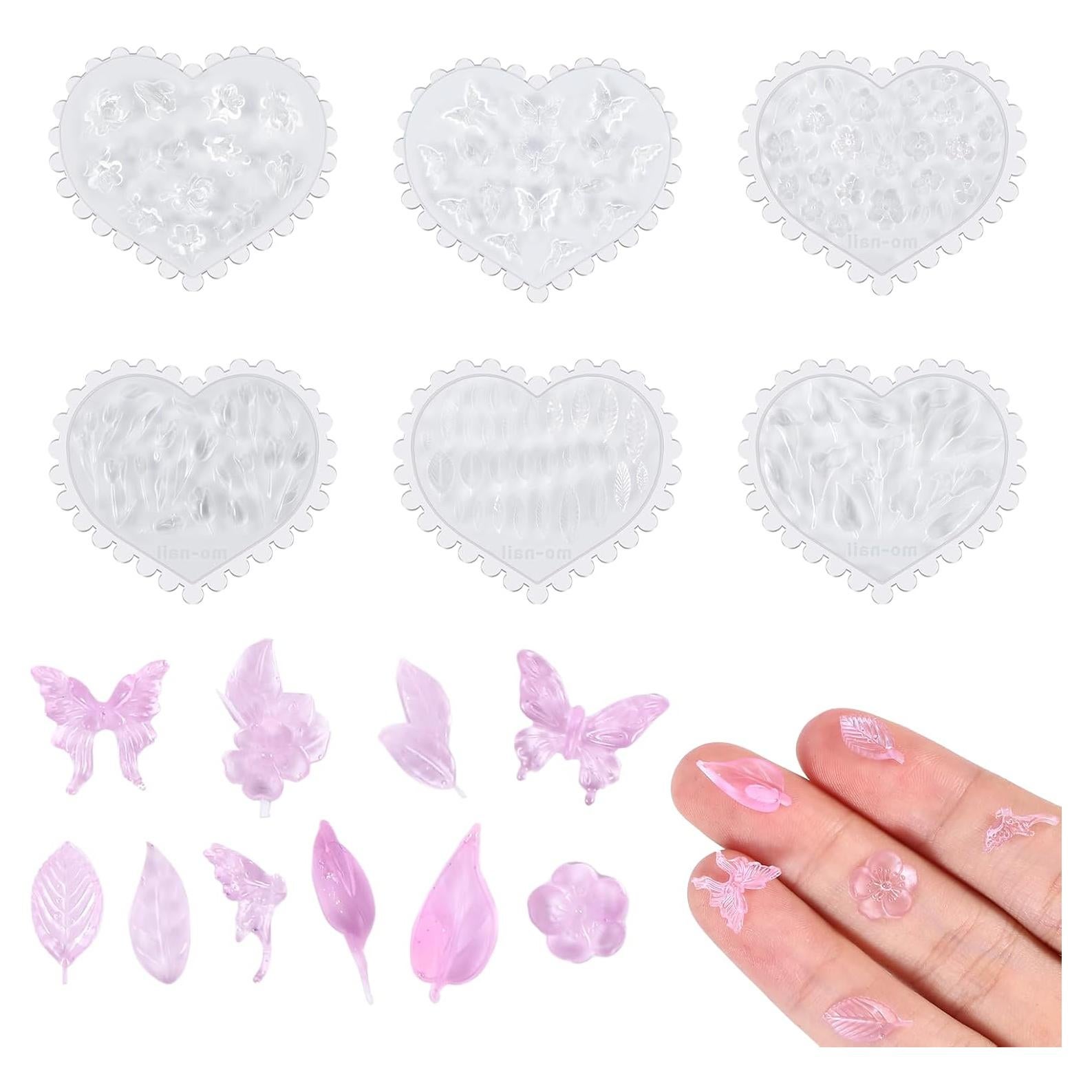 6 Moldes de Silicona para Arcilla Polimérica GENZYRE - Flores