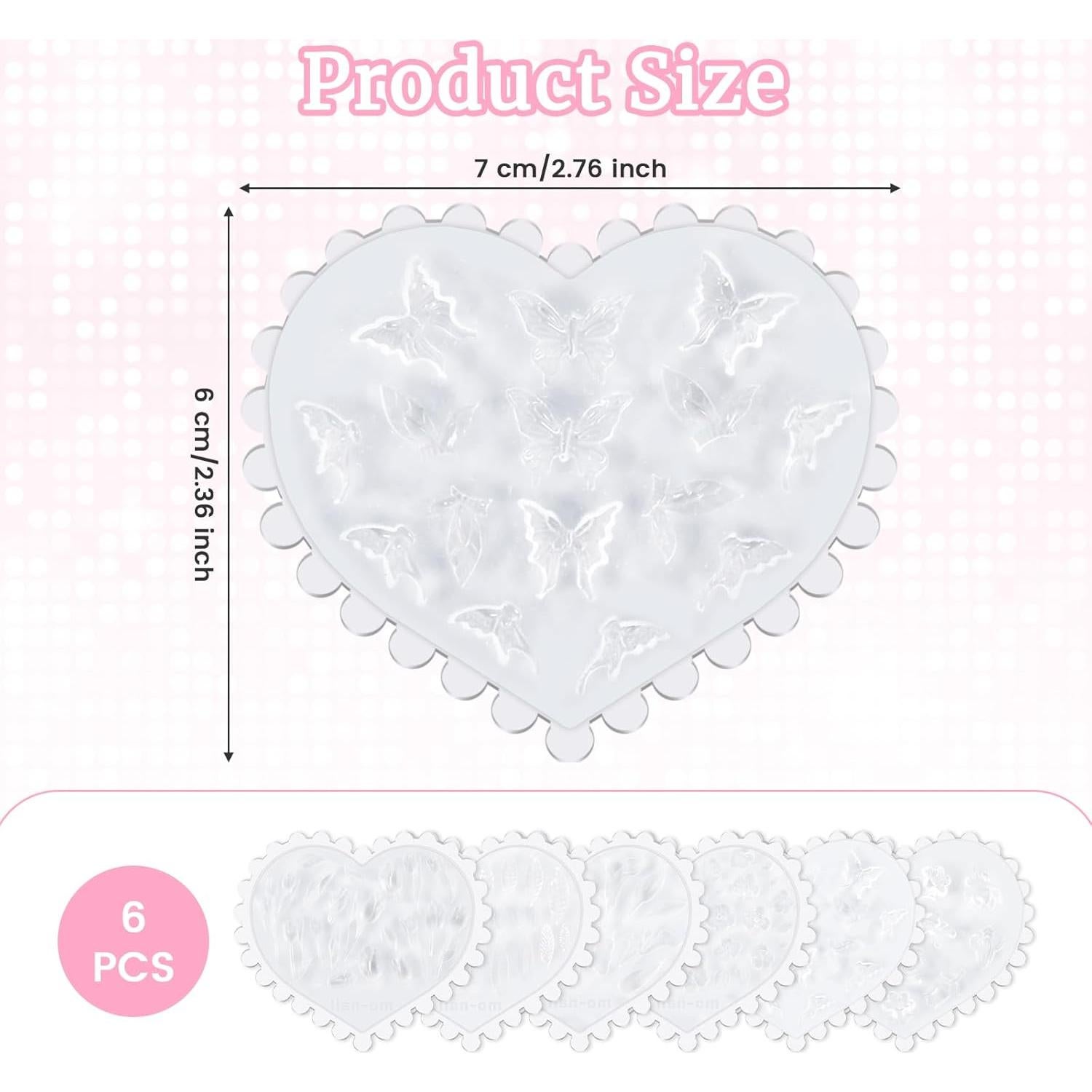 6 Moldes de Silicona para Arcilla Polimérica GENZYRE - Flores