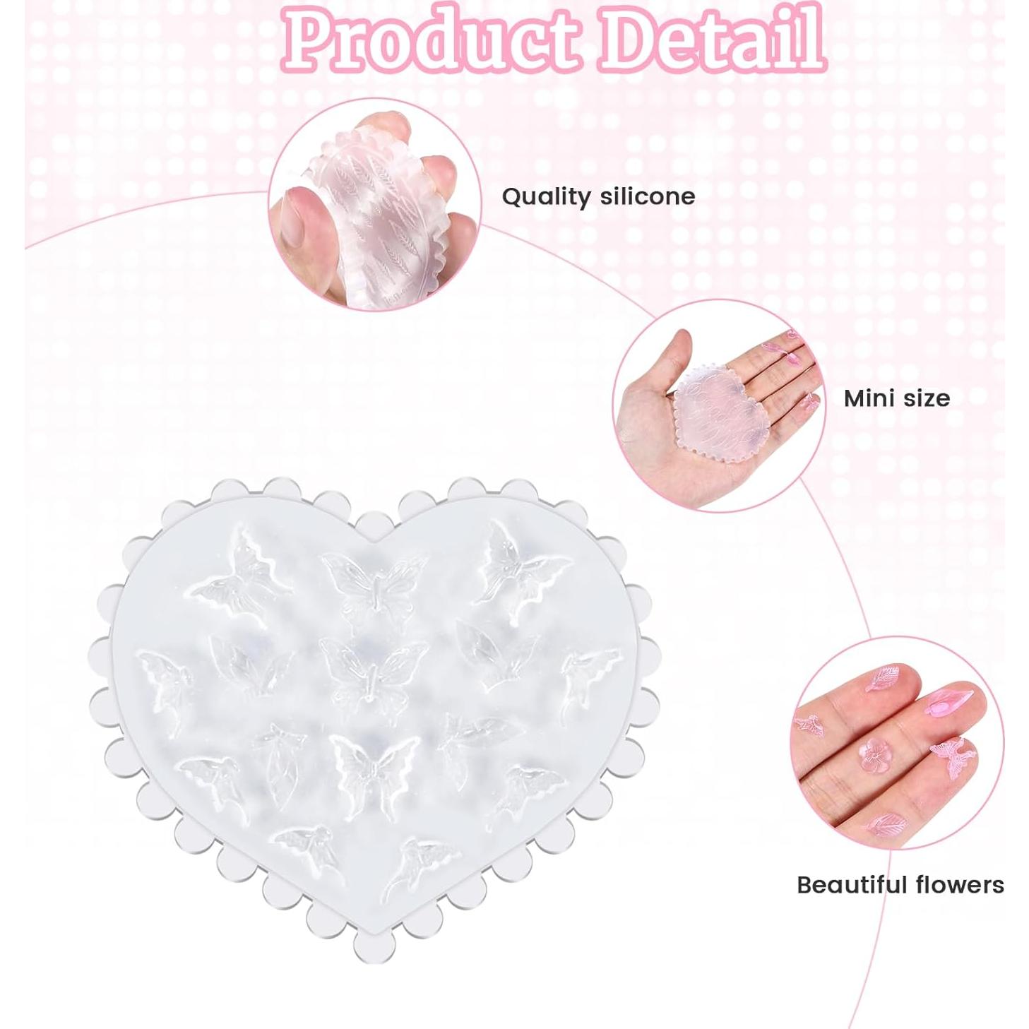 6 Moldes de Silicona para Arcilla Polimérica GENZYRE - Flores