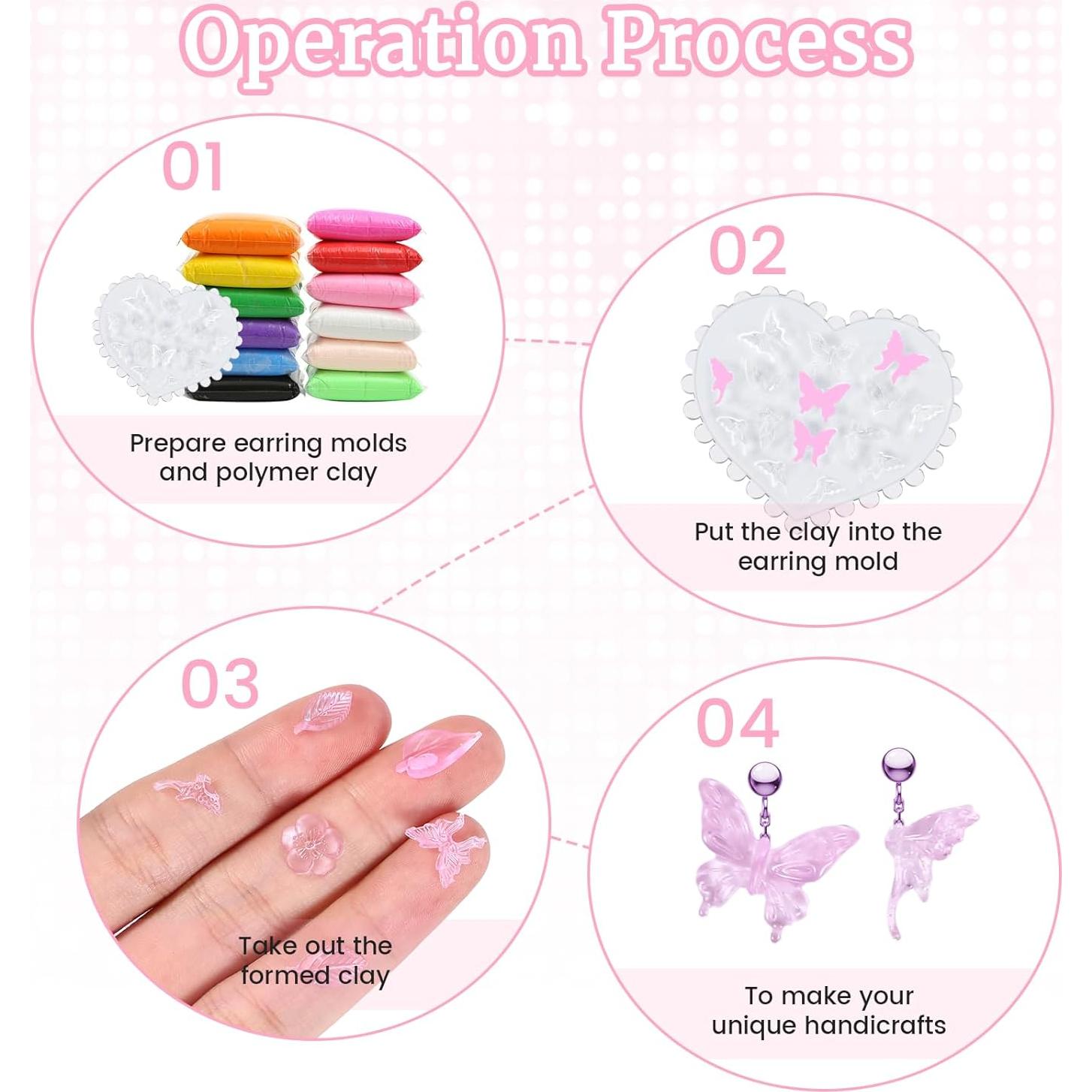 6 Moldes de Silicona para Arcilla Polimérica GENZYRE - Flores