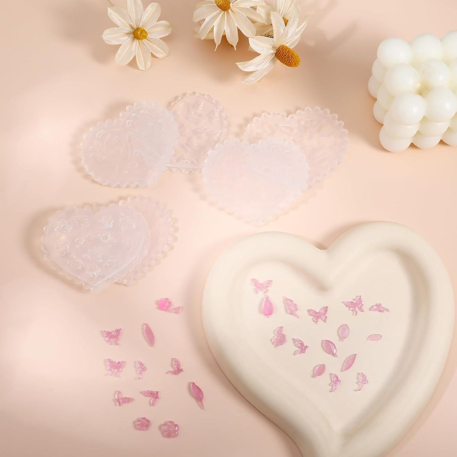 6 Moldes de Silicona para Arcilla Polimérica GENZYRE - Flores