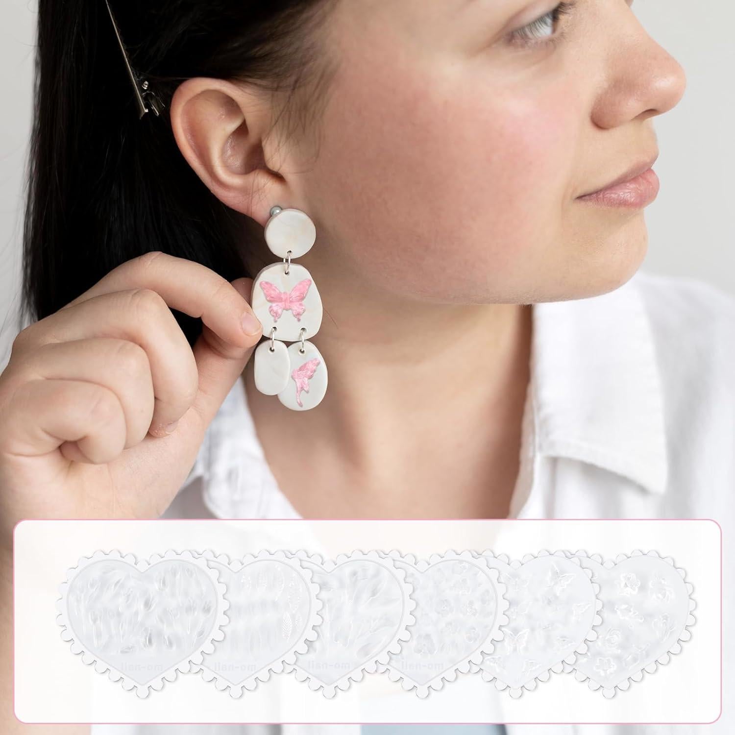 6 Moldes de Silicona para Arcilla Polimérica GENZYRE - Flores