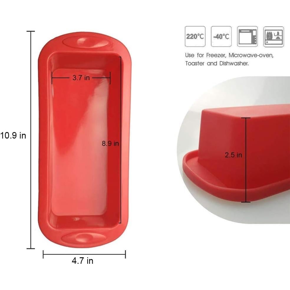 Moldes de Silicona Antiadherente SILIVO para Pan - 2 Piezas
