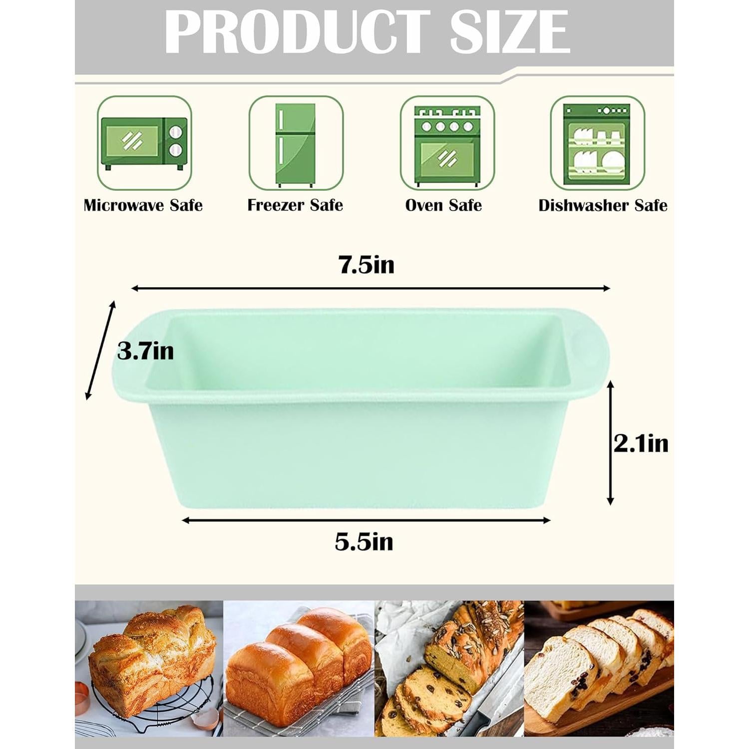 Mini Moldes de Pan de Silicona SmartKitch 4 Piezas Antiadherentes