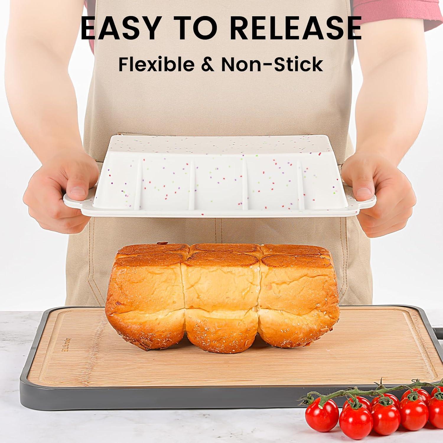 Molde para Pan de Silicona Vinino 2 Paquete Antiadherente 24.1x12.7 cm