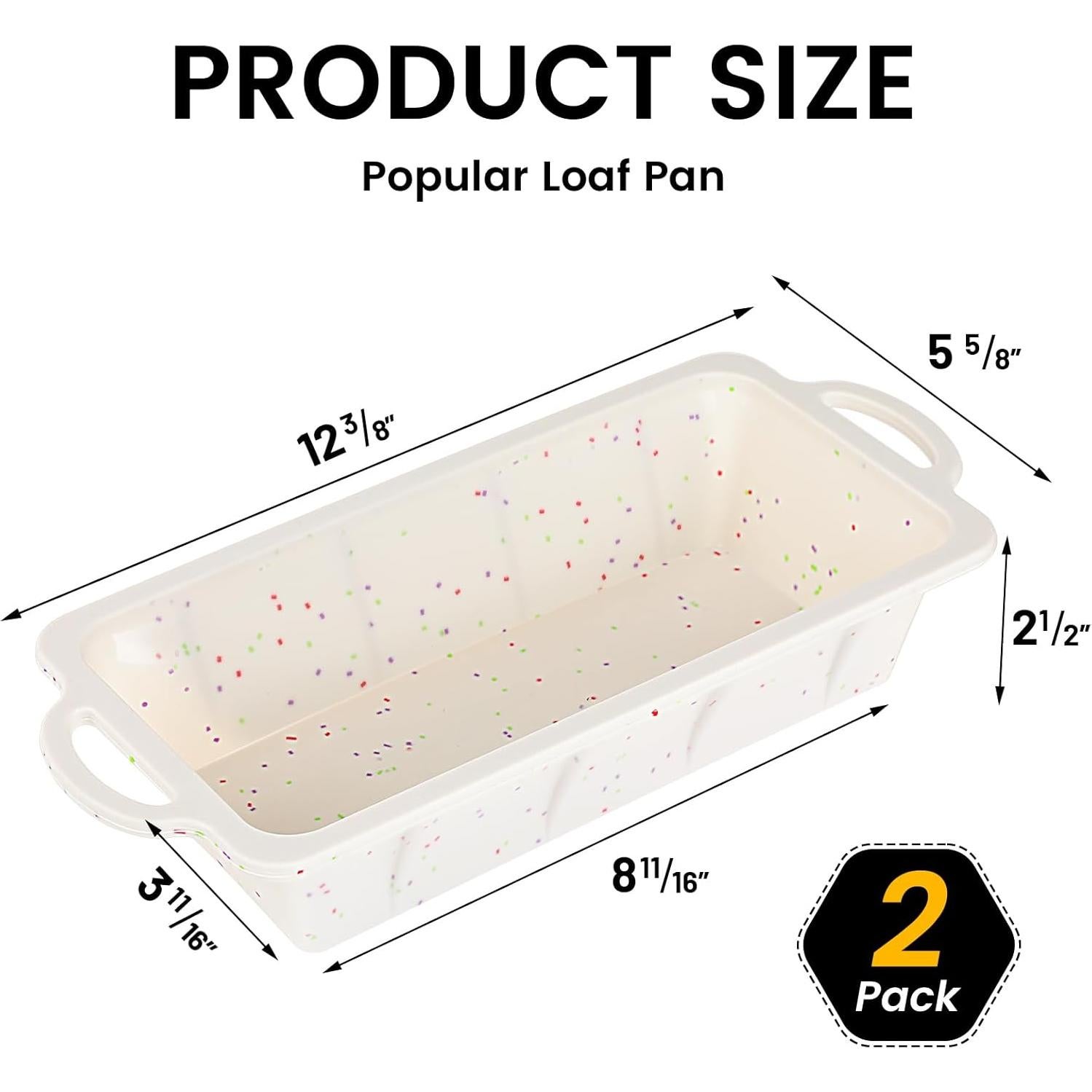 Molde para Pan de Silicona Vinino 2 Paquete Antiadherente 24.1x12.7 cm