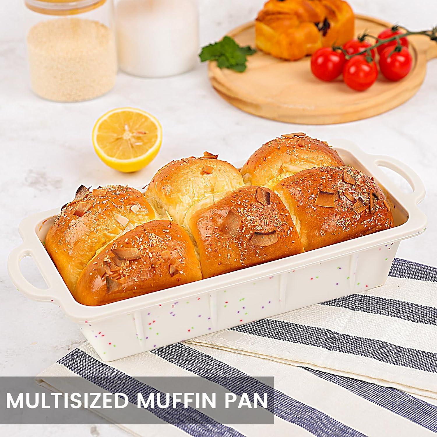 Molde para Pan de Silicona Vinino 2 Paquete Antiadherente 24.1x12.7 cm