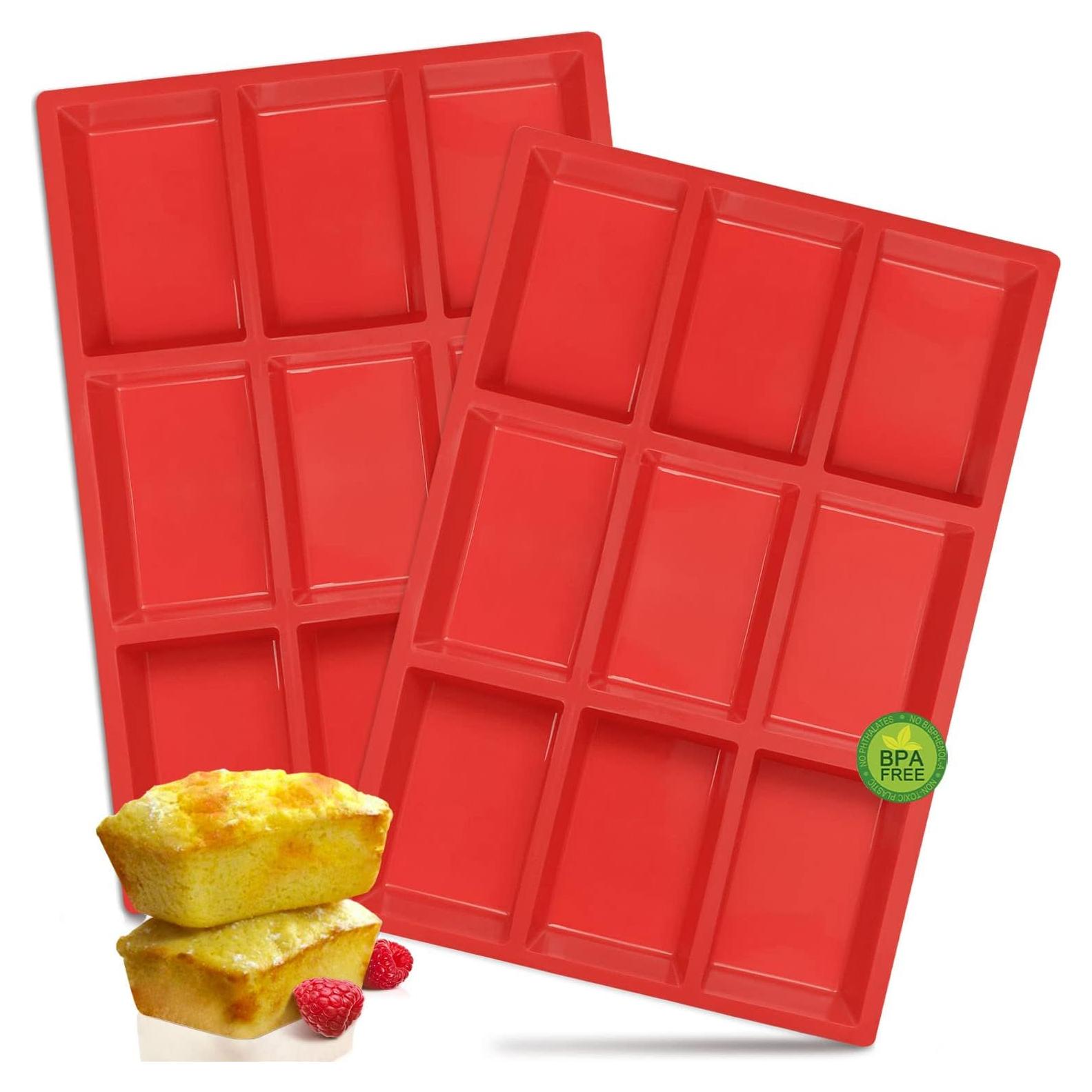 Moldes de Pan Mini de Silicona Walfos - Set de 2, 9 Cavidades