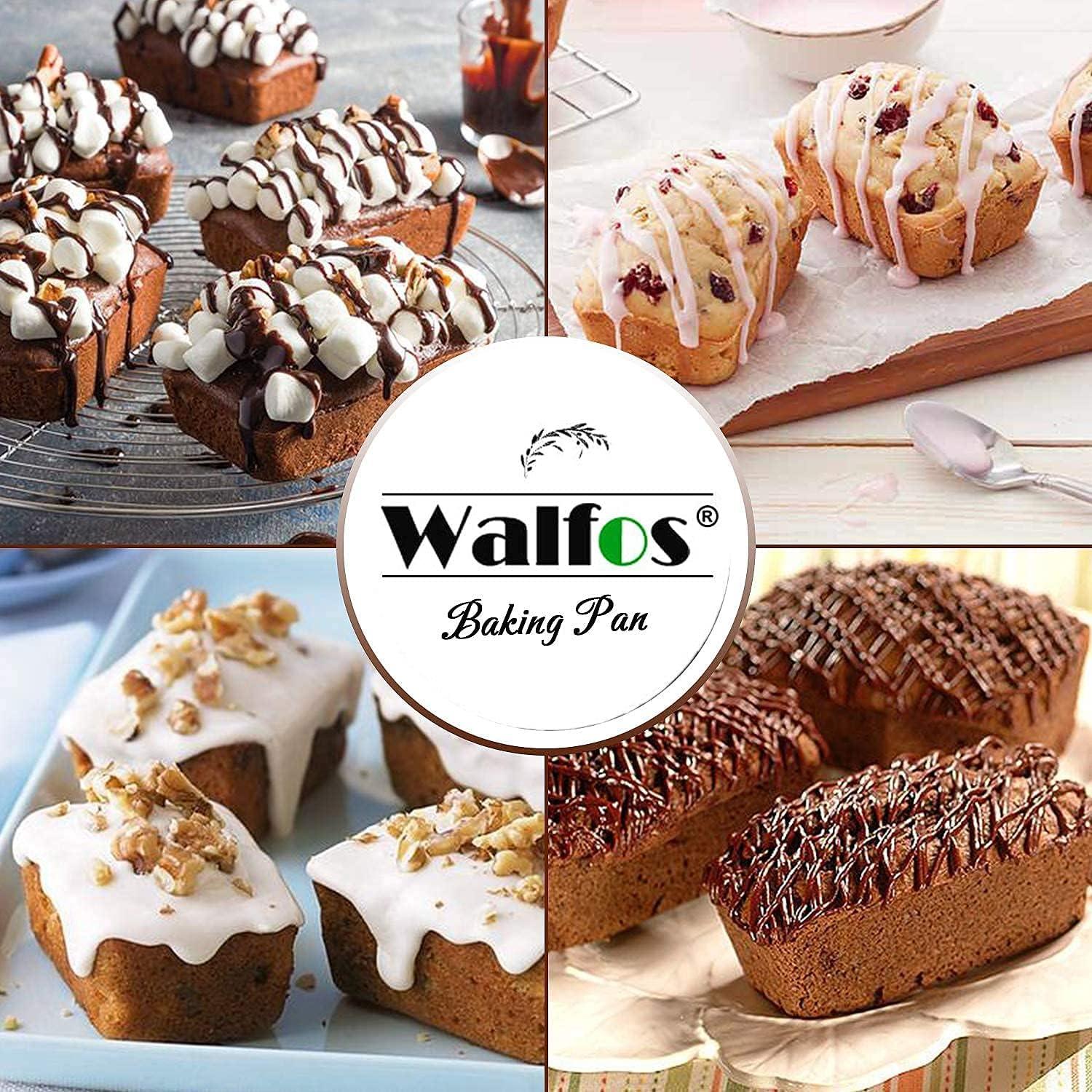 Moldes de Pan Mini de Silicona Walfos - Set de 2, 9 Cavidades