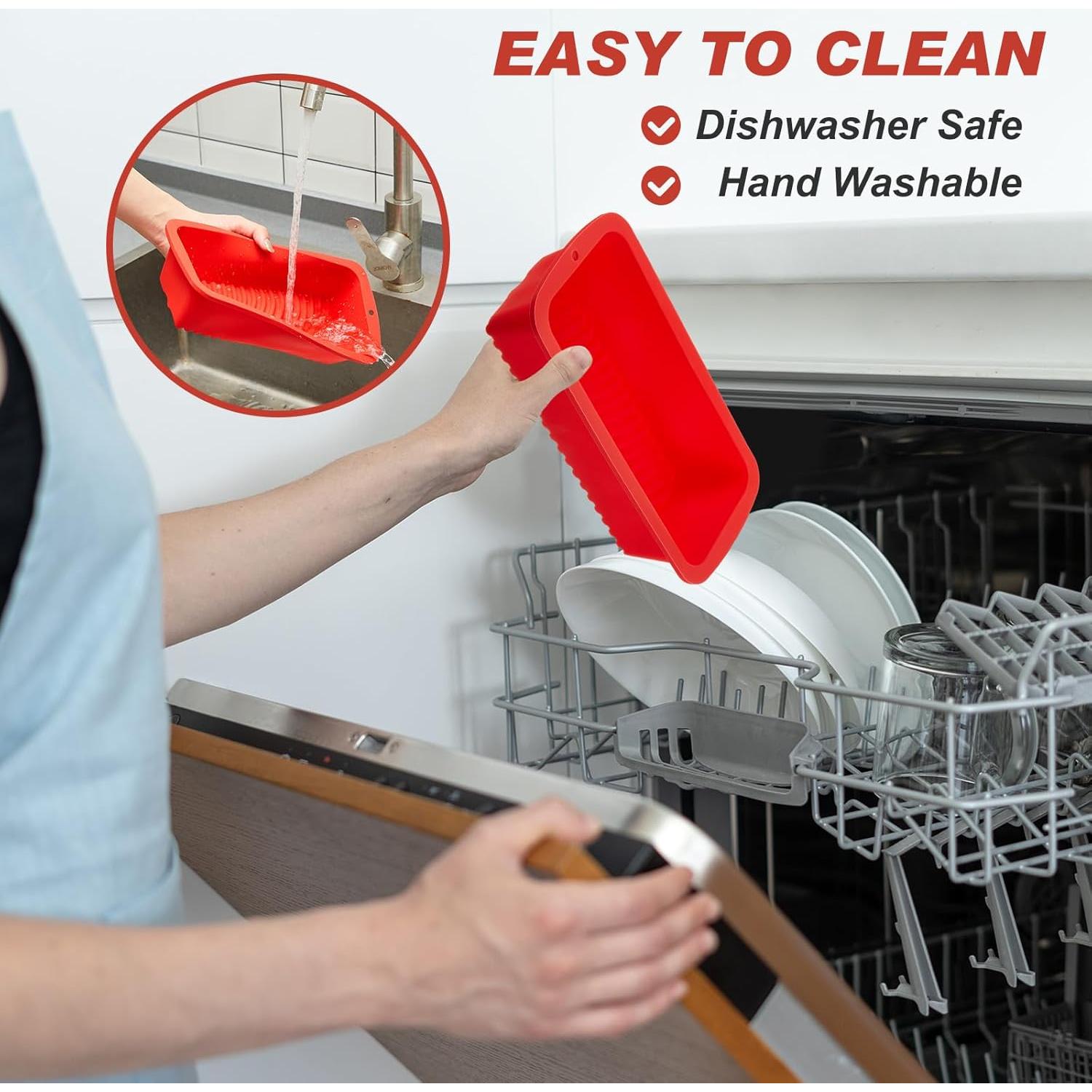 4 Moldes de Pan de Silicona Antiadherente Willinglong 23x12cm