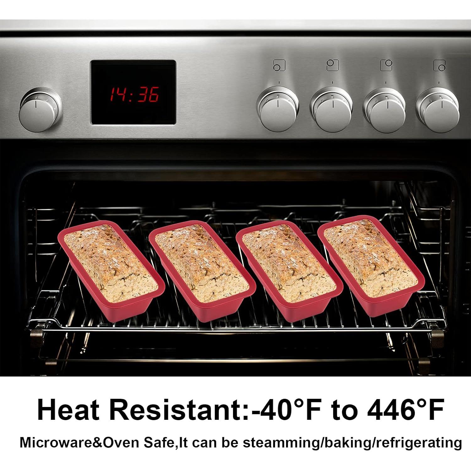 Juego de 4 Moldes de Silicona para Pan Mini Nalchios