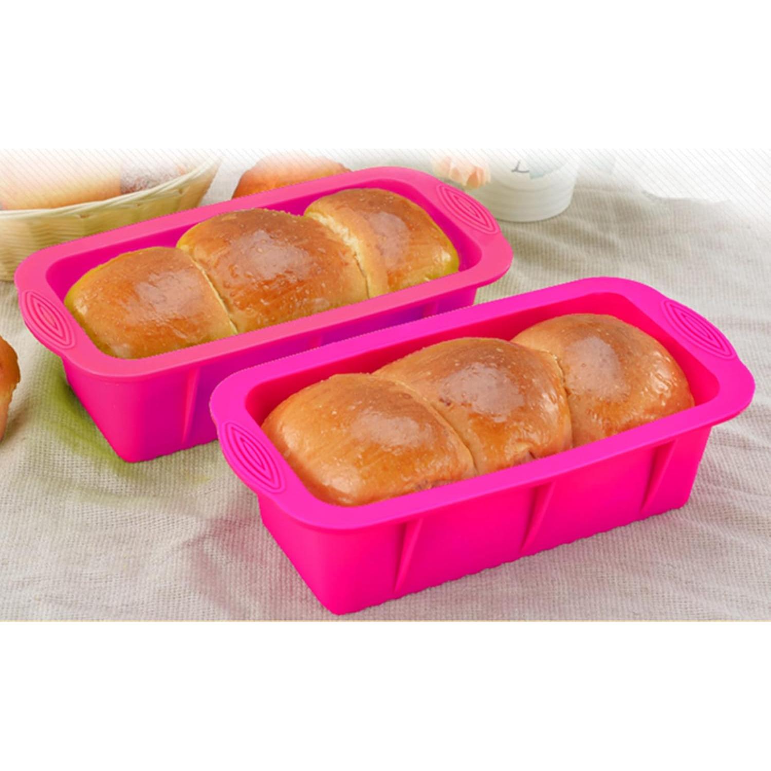 Molde de Silicona para Pan Tosnail 4 Piezas 21x10 cm Rosa