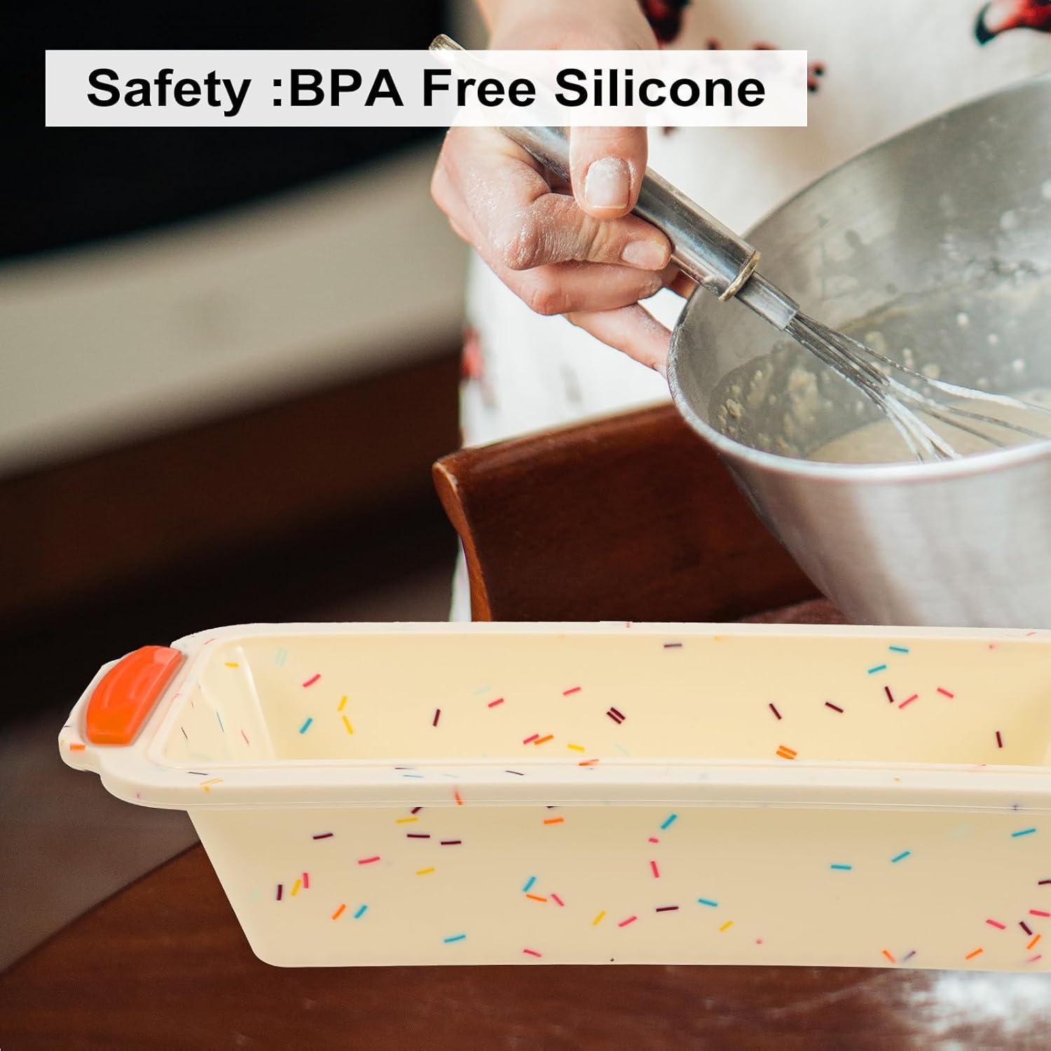 Molde para Pan de Silicona YUNYDSM 29x12.7x6.6 cm Antiadherente