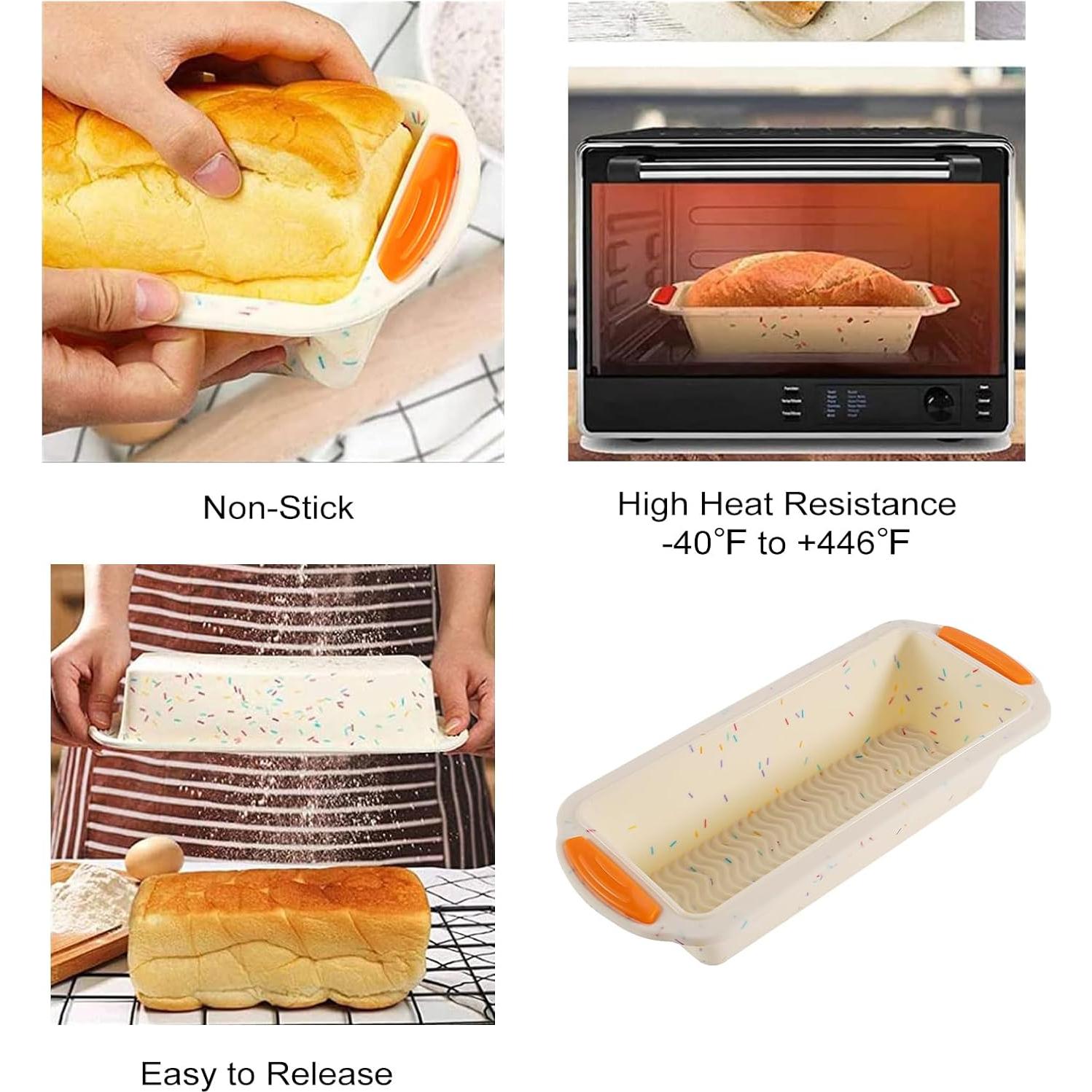 Molde para Pan de Silicona YUNYDSM 29x12.7x6.6 cm Antiadherente