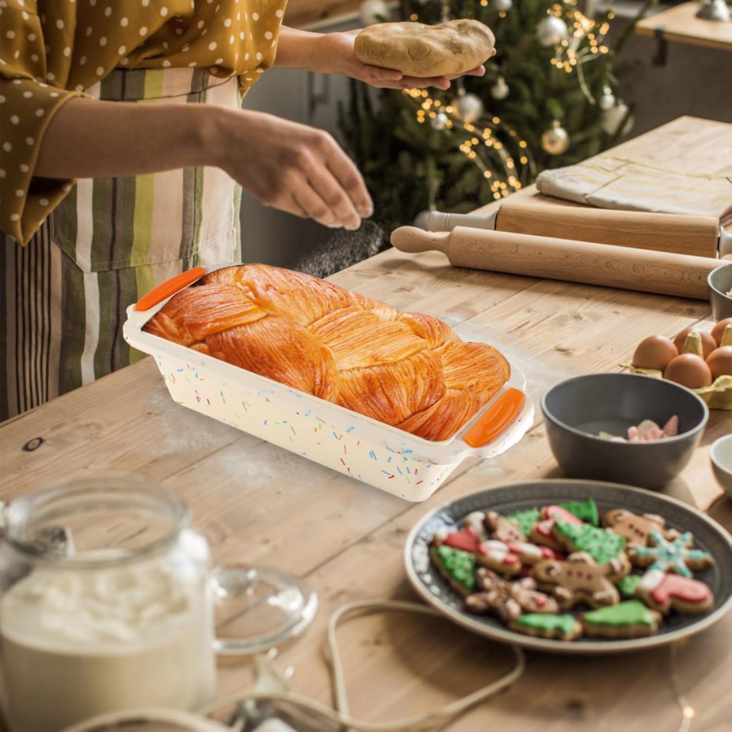 Molde para Pan de Silicona YUNYDSM 29x12.7x6.6 cm Antiadherente