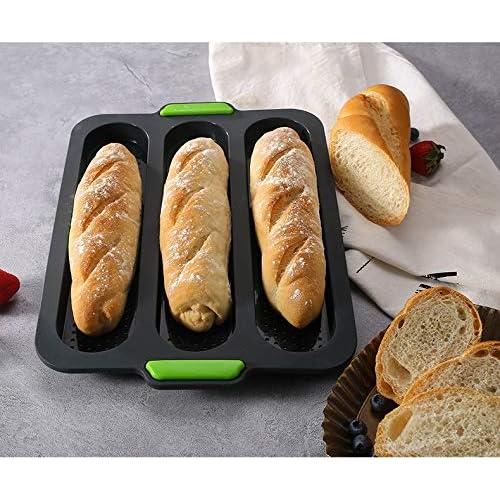 Molde para Baguette de Silicona iPstyle Antiadherente 34.5x24.4cm