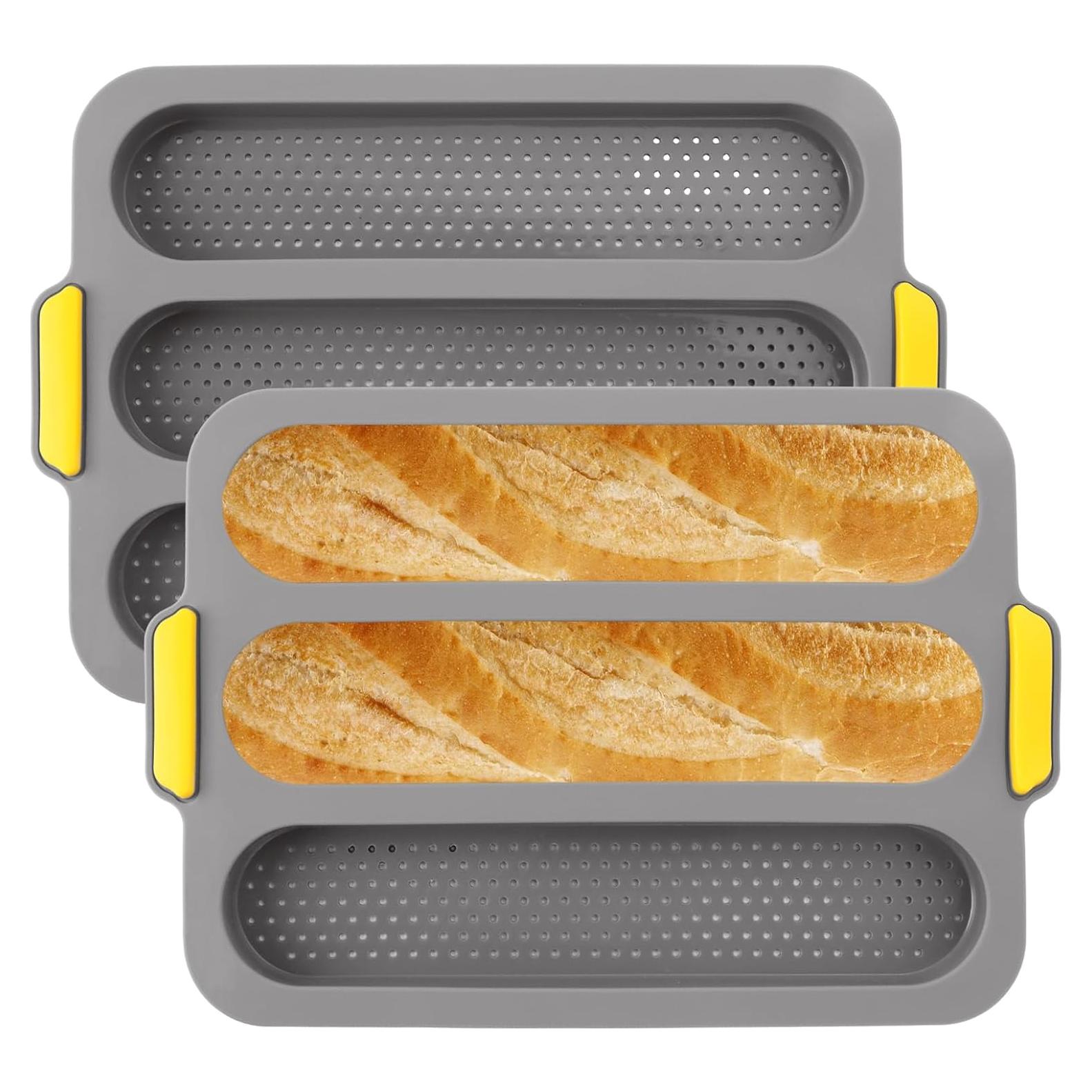 Molde de Silicona para Baguette EATHEATY 2 Pcs Antiadherente