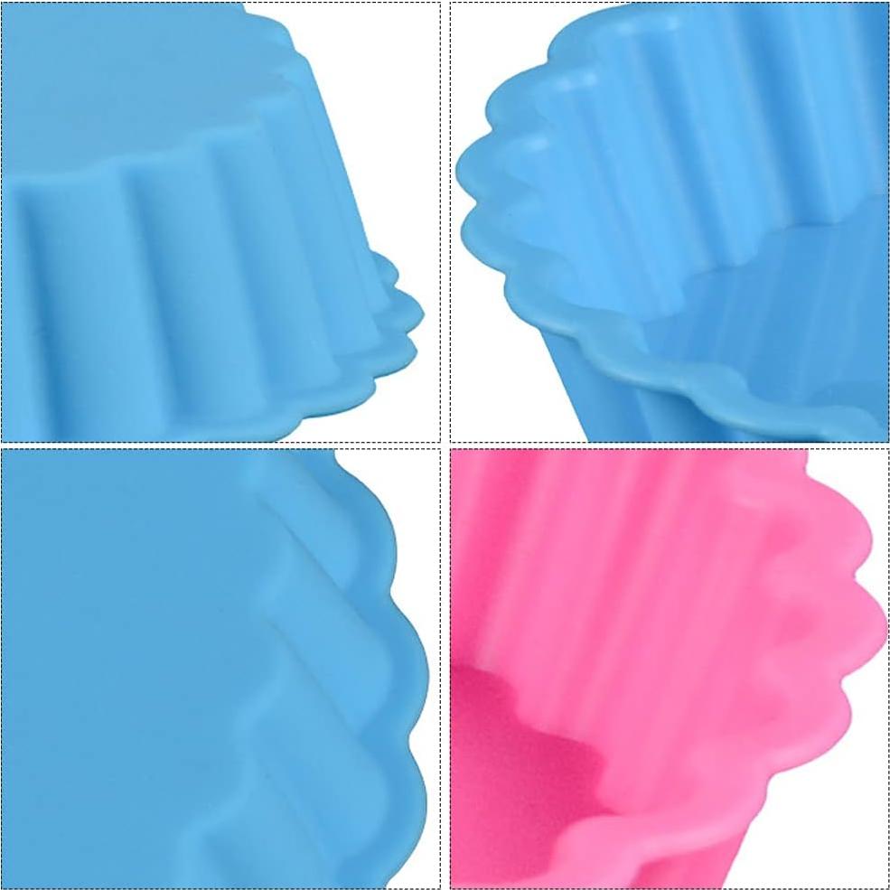 Paquete de 8 Moldes de Silicona para Tartas 10.8 cm BWWNBY