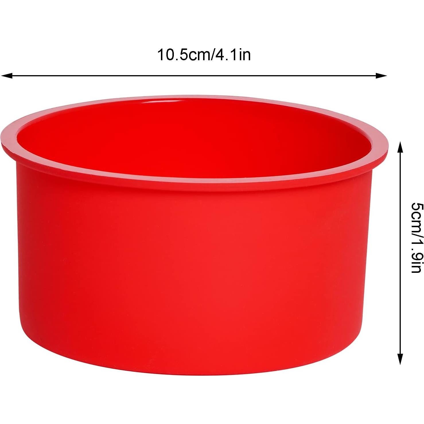 12 Moldes de Silicona para Pasteles Redondos 10.5 cm Mifengda
