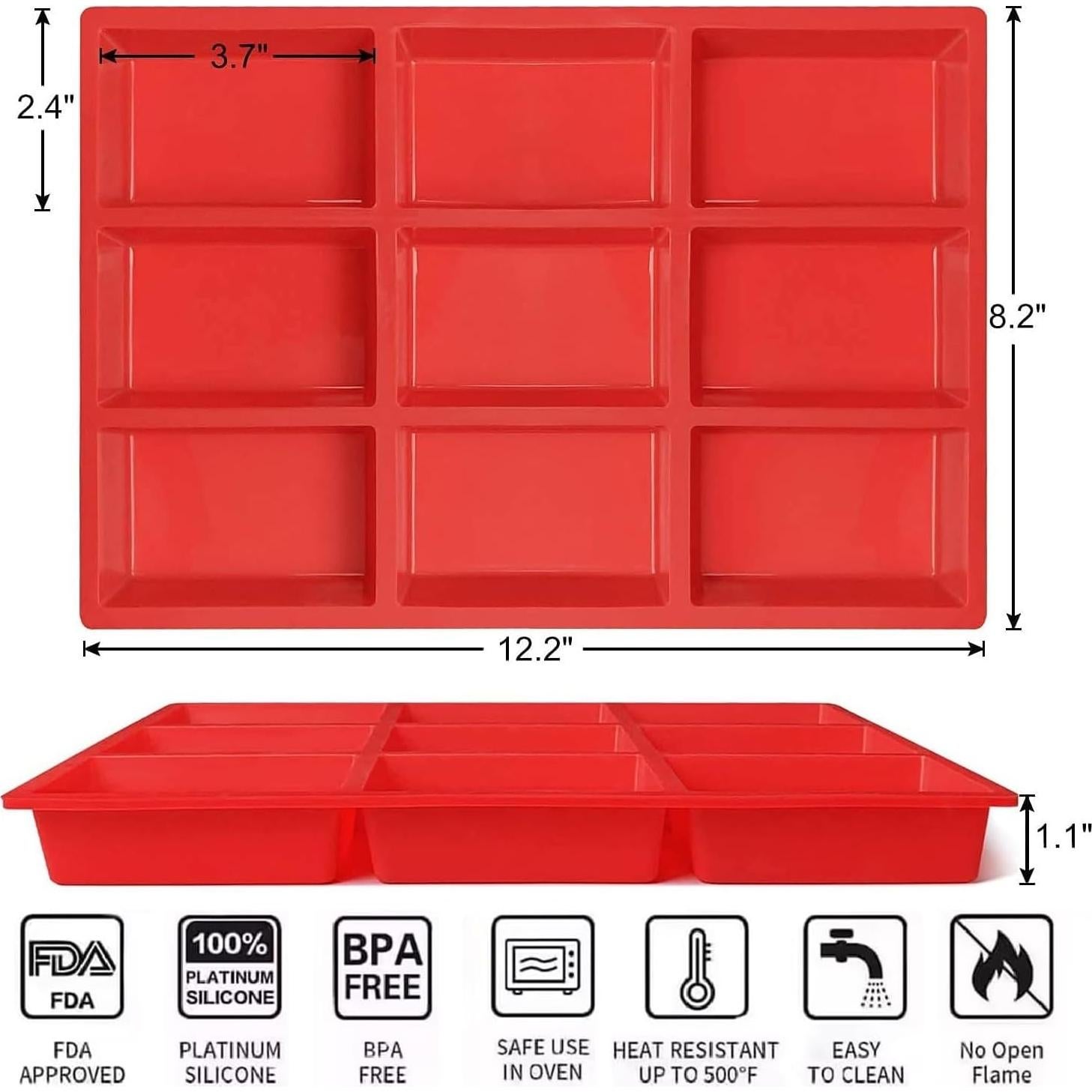 Moldes de Silicona Antiadherentes YJWYDM para Pan Mini - Paquete de 2