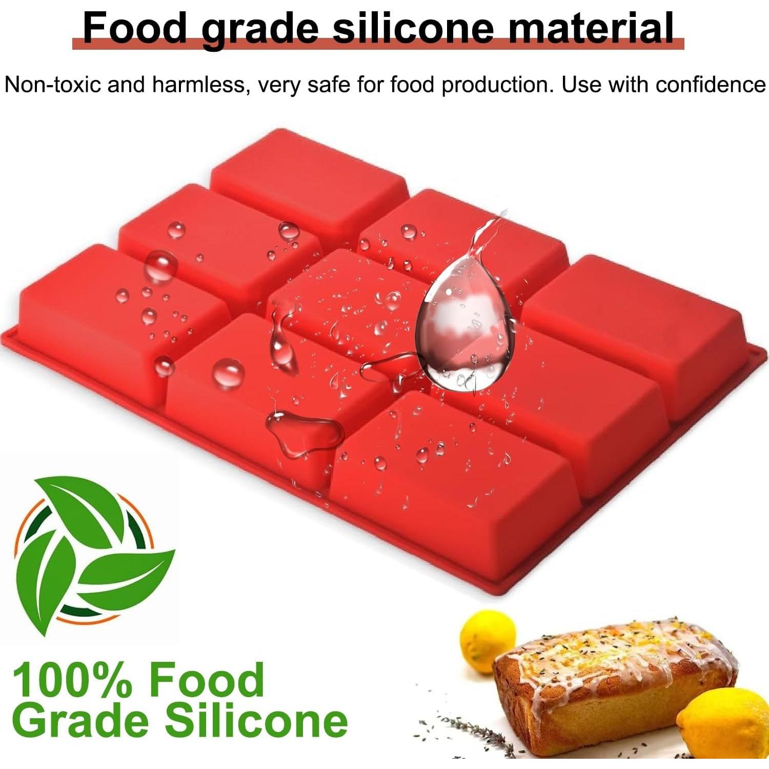 Moldes de Silicona Antiadherentes YJWYDM para Pan Mini - Paquete de 2