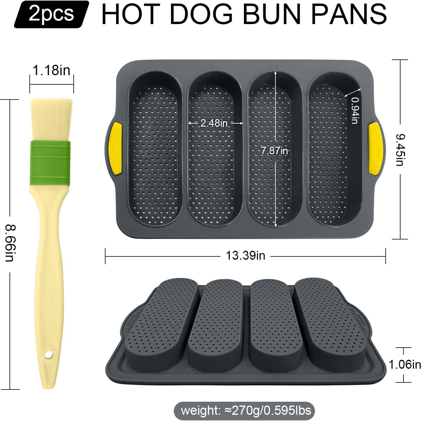 Moldes de Silicona para Baguette Holyenten - 4 Huecos, 20.32 cm
