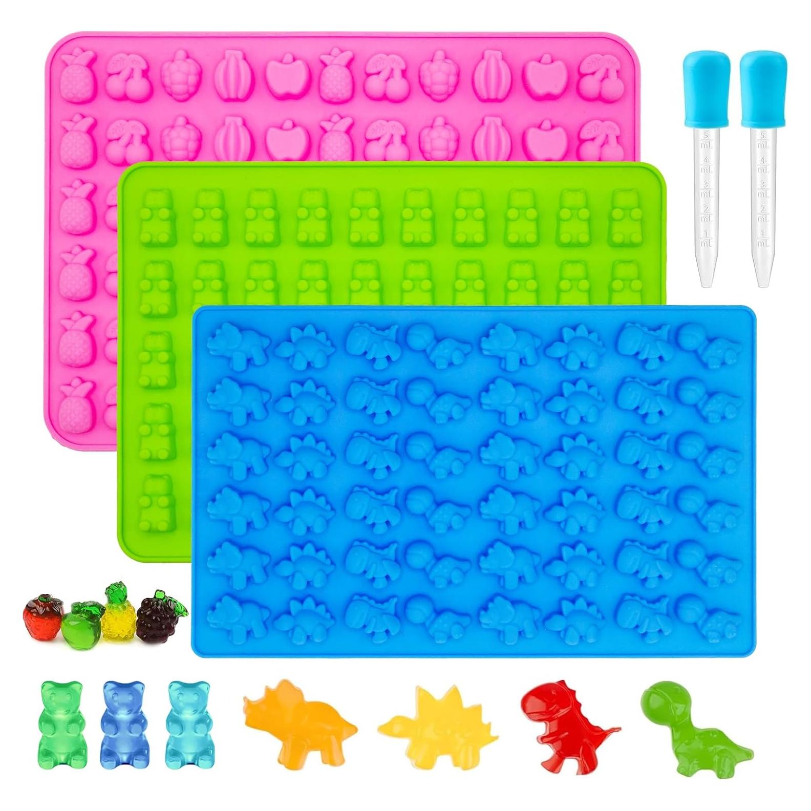 Moldes de Silicona Ahorasky Mini Oso y Dinosaurio 3Pcs