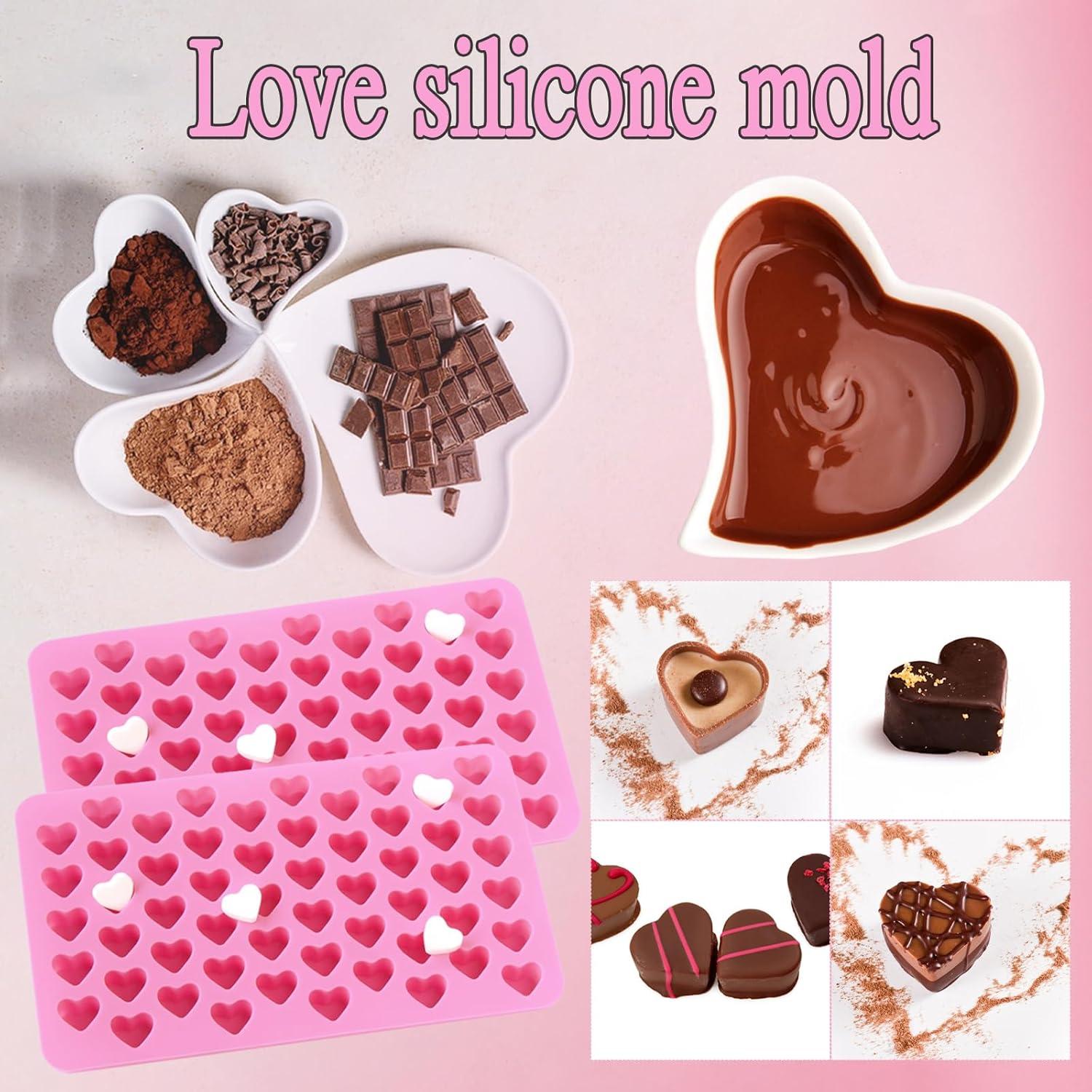 Moldes de Silicona en Forma de Corazón YCDMLJC - 2 Pcs