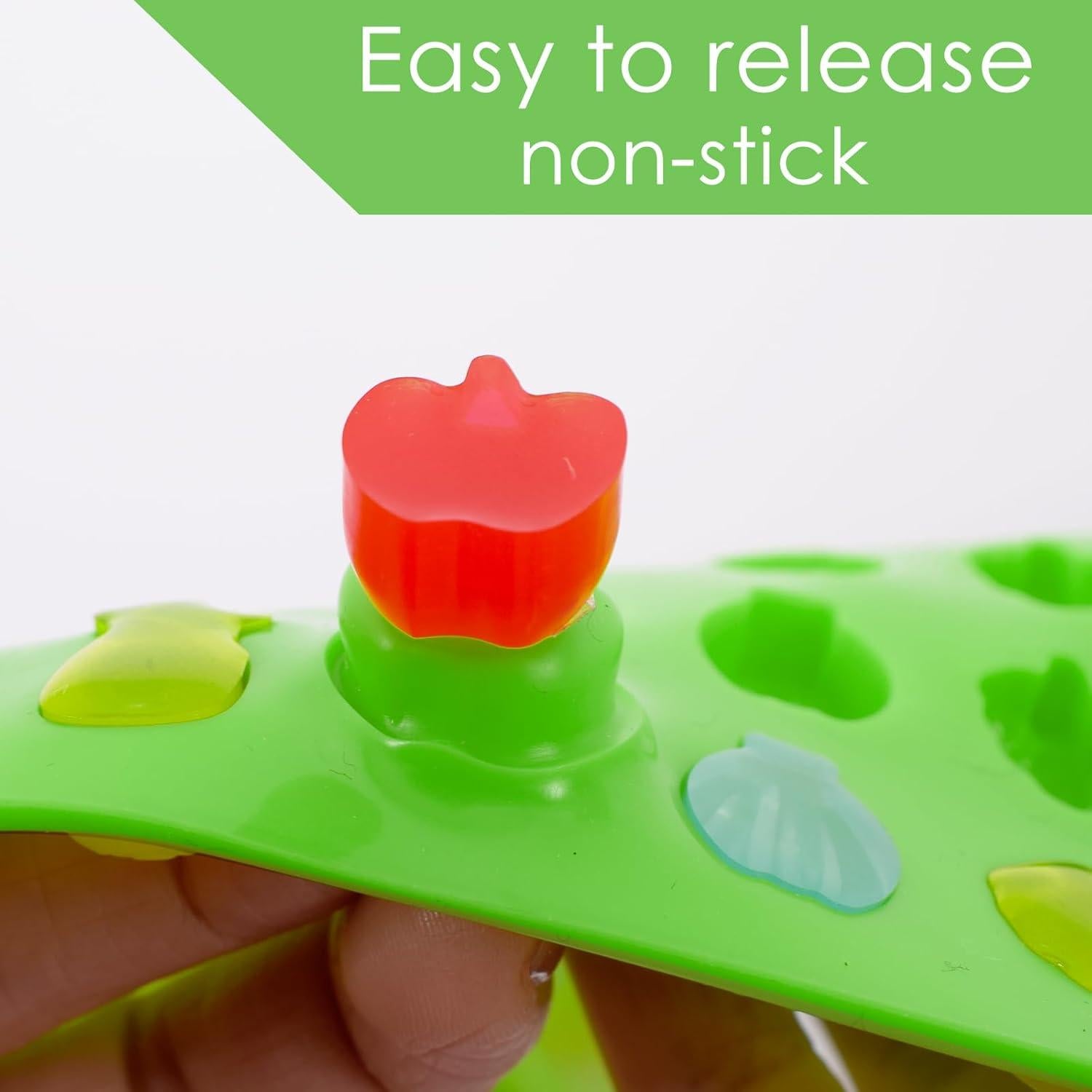 Moldes de Silicona Antiadherentes Goensjt 3 Pcs Mini Frutas