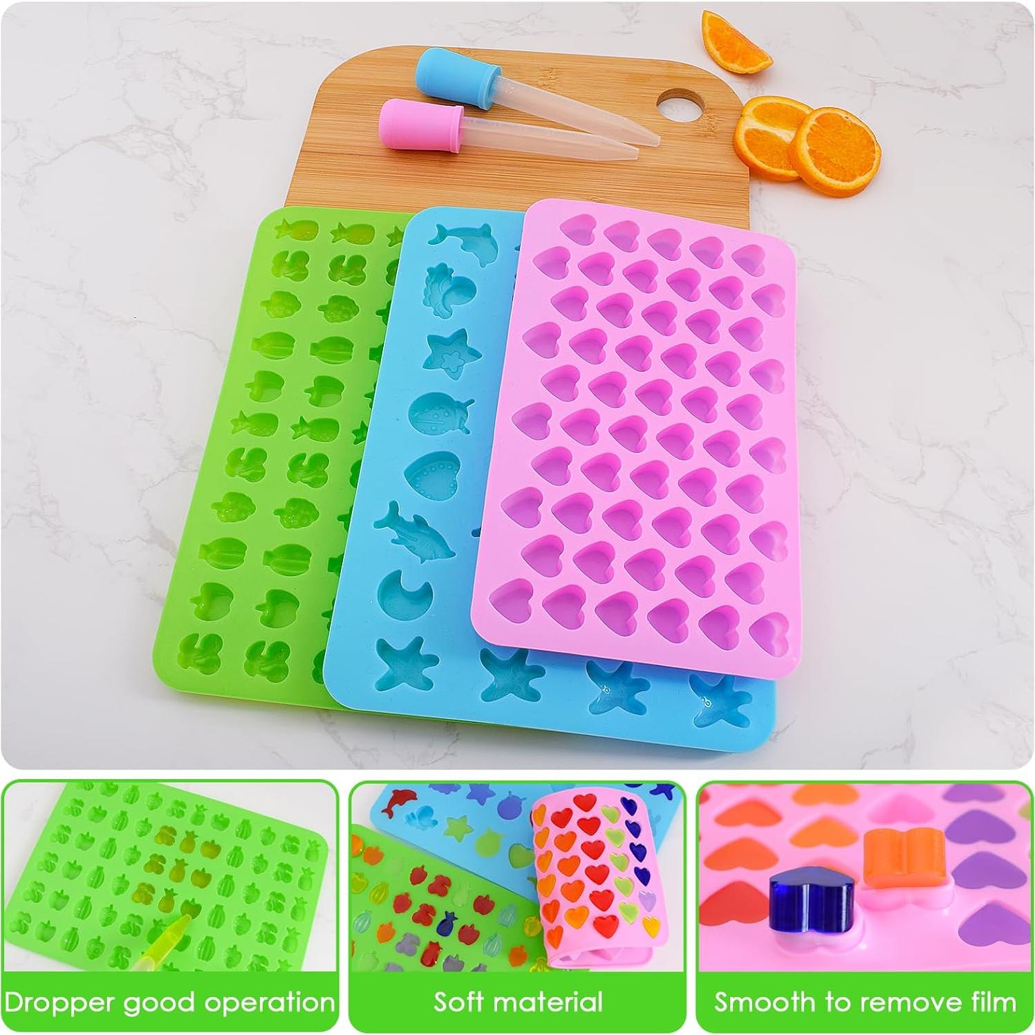 Moldes de Silicona Antiadherentes Goensjt 3 Pcs Mini Frutas