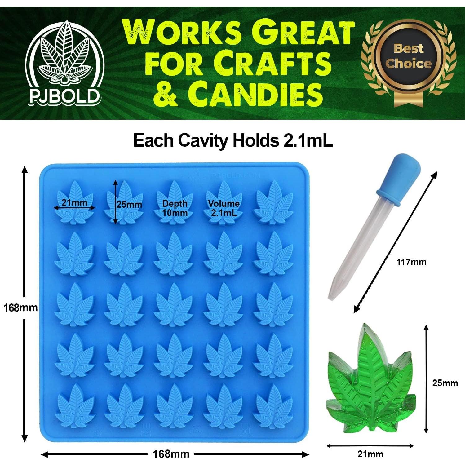 Molde de Silicona para Dulces Hoja de Marihuana PJ Bold - 3 Piezas
