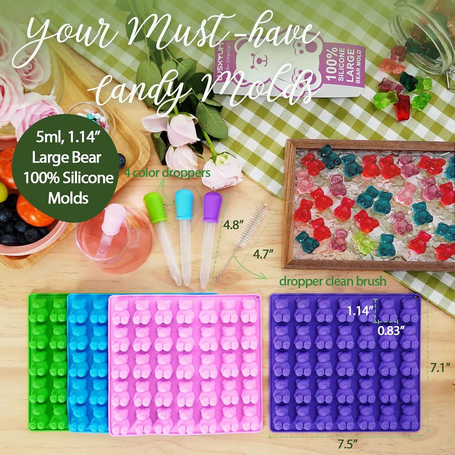 Moldes de Silicona para Ositos de Goma LUSHYUM 140 Cavidades