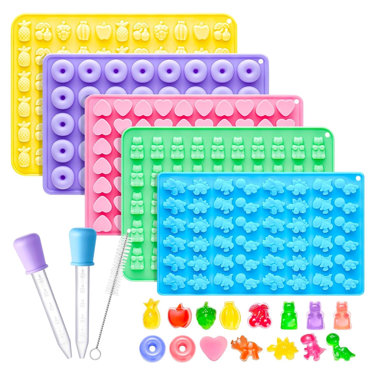 Juego de Moldes de Silicona KKDINDAN 5 Formas Caramelo