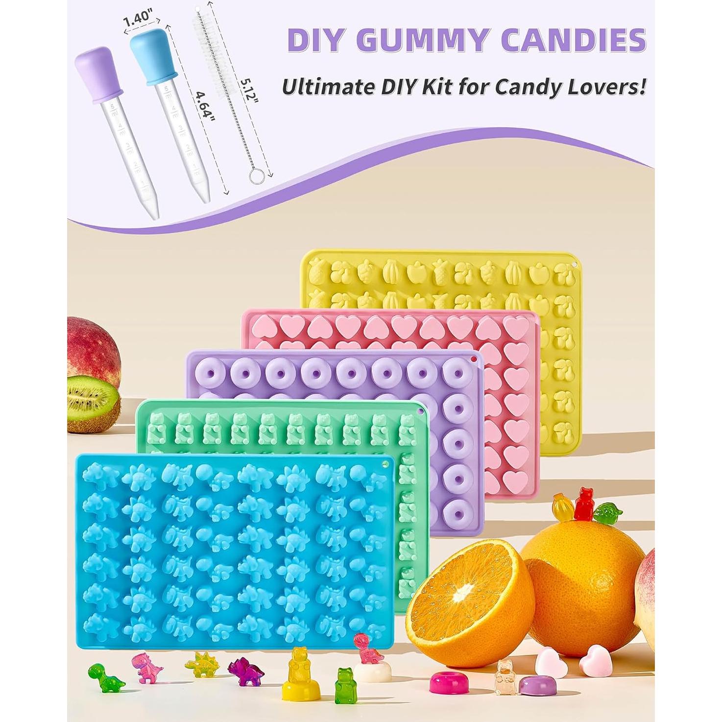 Juego de Moldes de Silicona KKDINDAN 5 Formas Caramelo