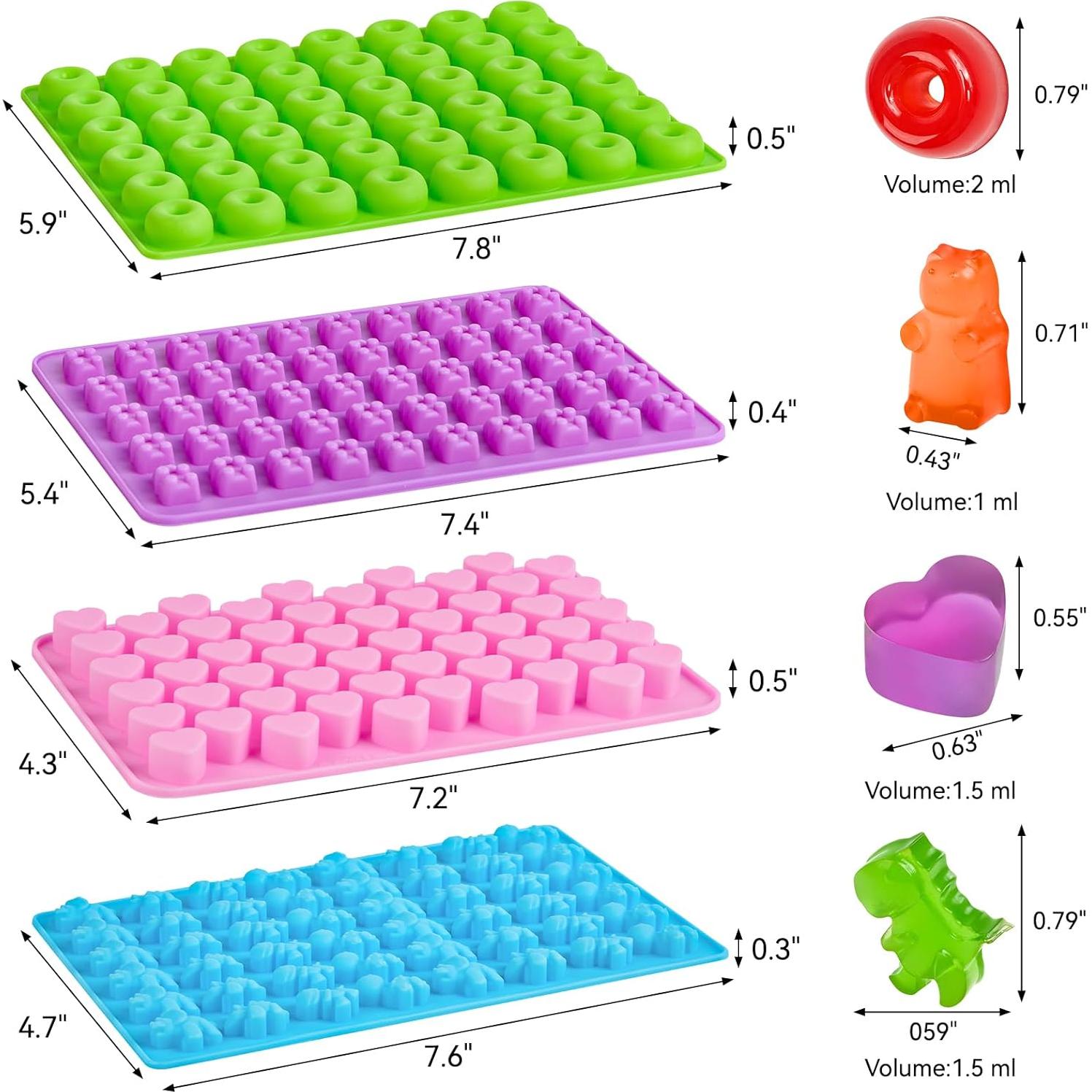 Moldes de Silicona para Caramelos Puyeipt - 4 Piezas Mini