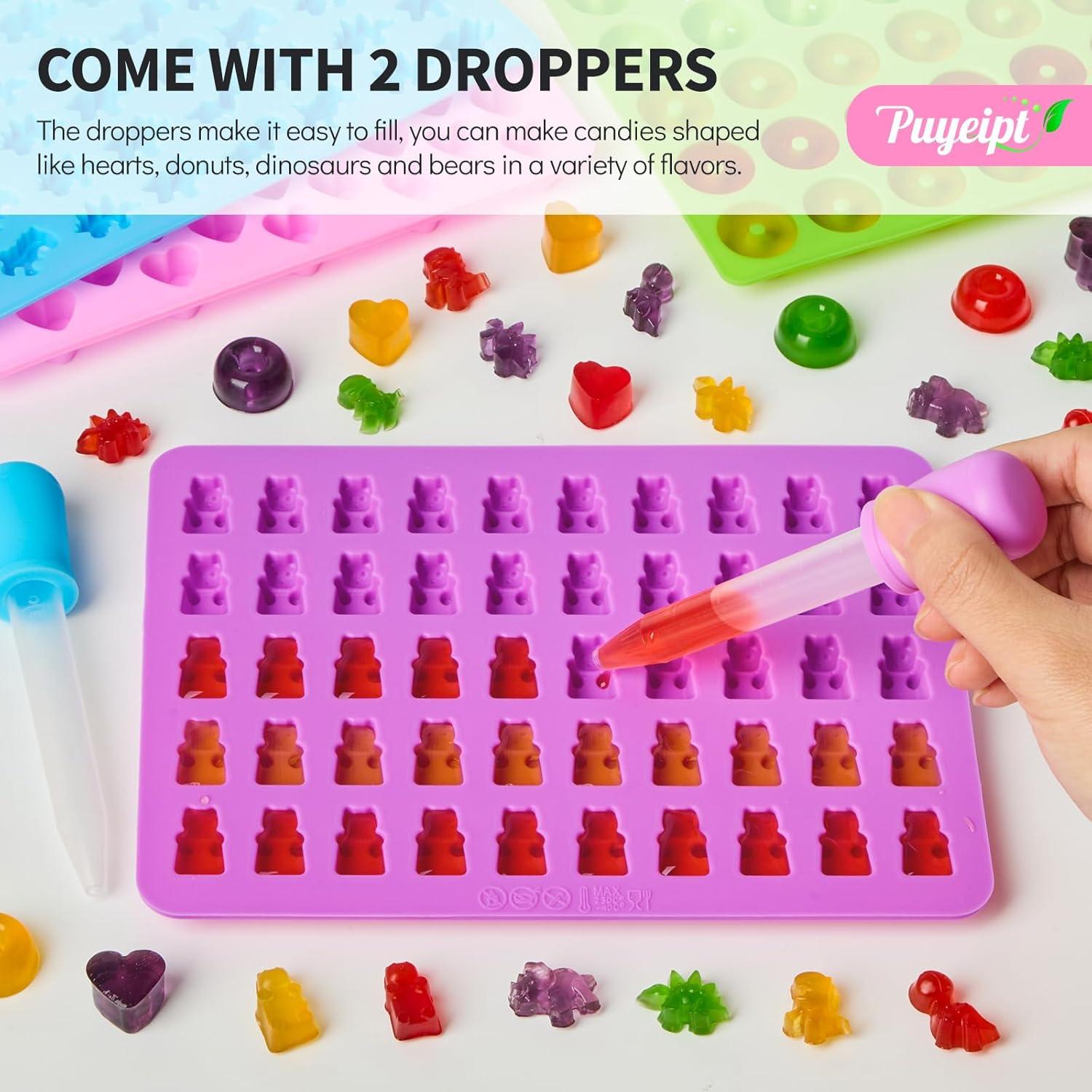 Moldes de Silicona para Caramelos Puyeipt - 4 Piezas Mini